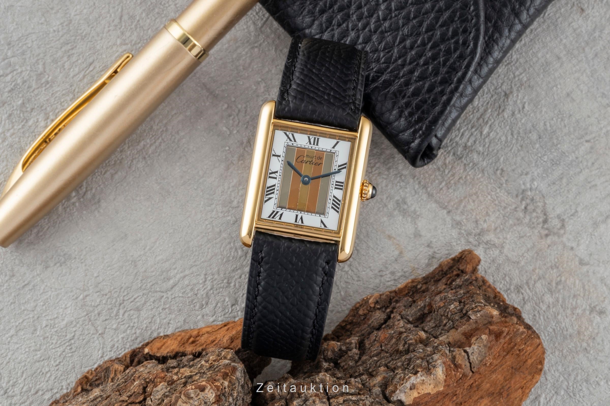 Cartier Vermeil argento dorato quarzo orologio da donna 590005  [2506826]