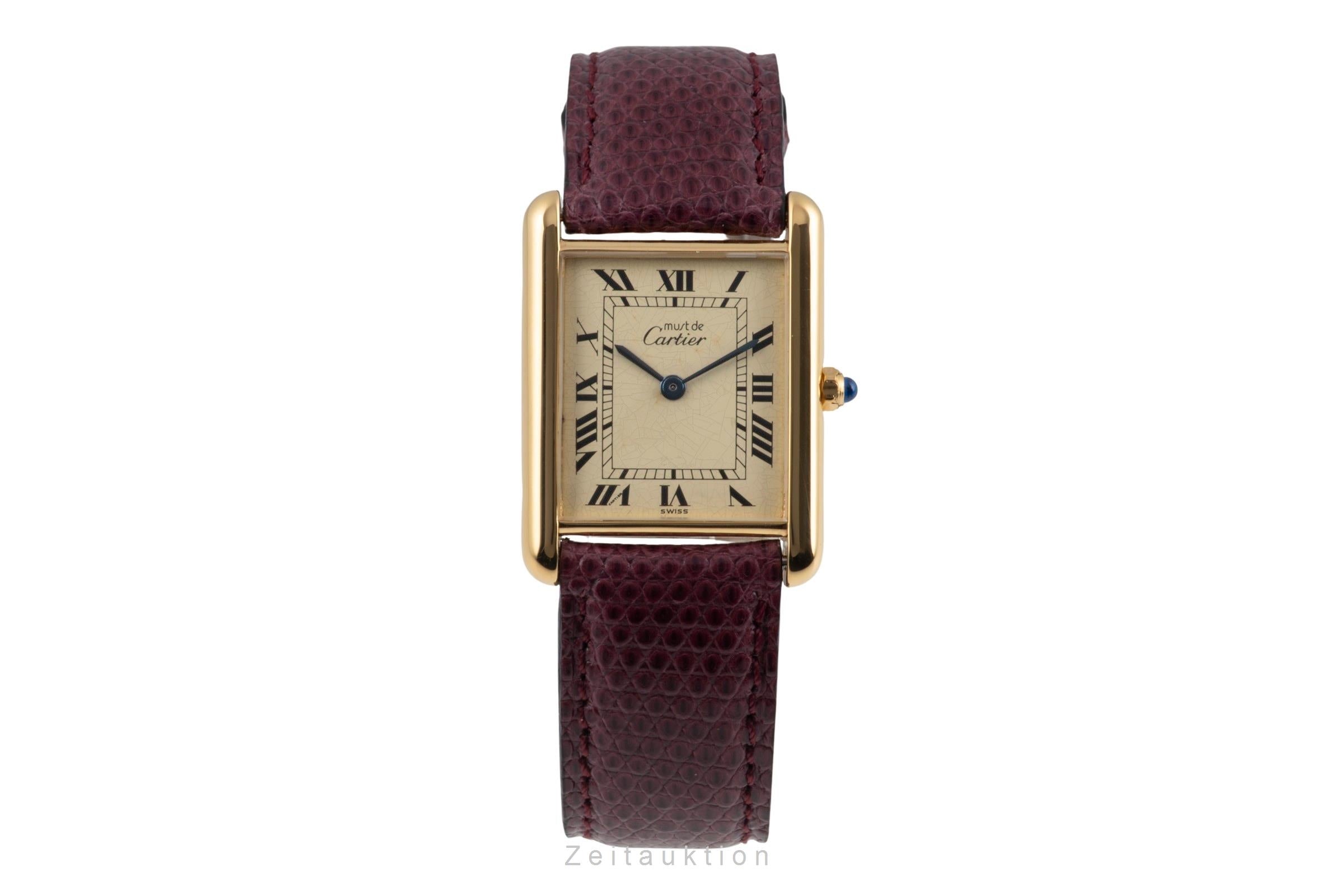 Cartier Tank argento dorato quarzo unisex 681006  [2506829]