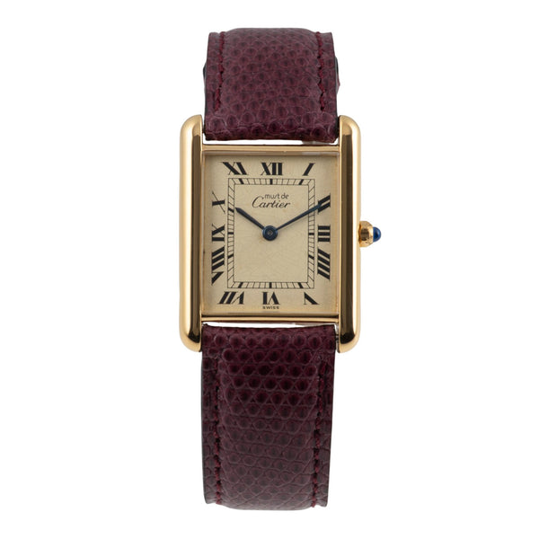 Cartier Tank argento dorato quarzo unisex 681006  [2506829]