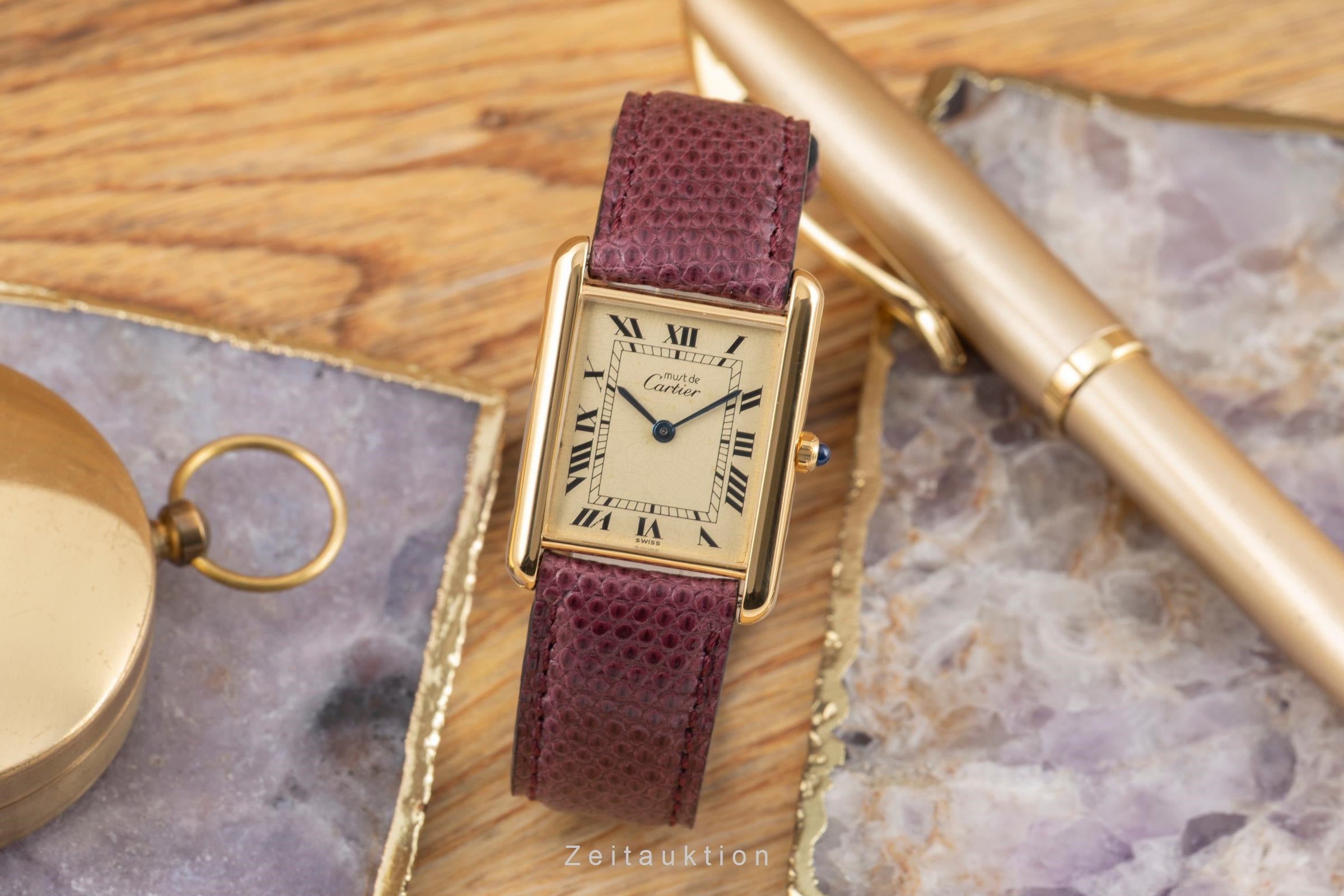 Cartier Tank argento dorato quarzo unisex 681006  [2506829]