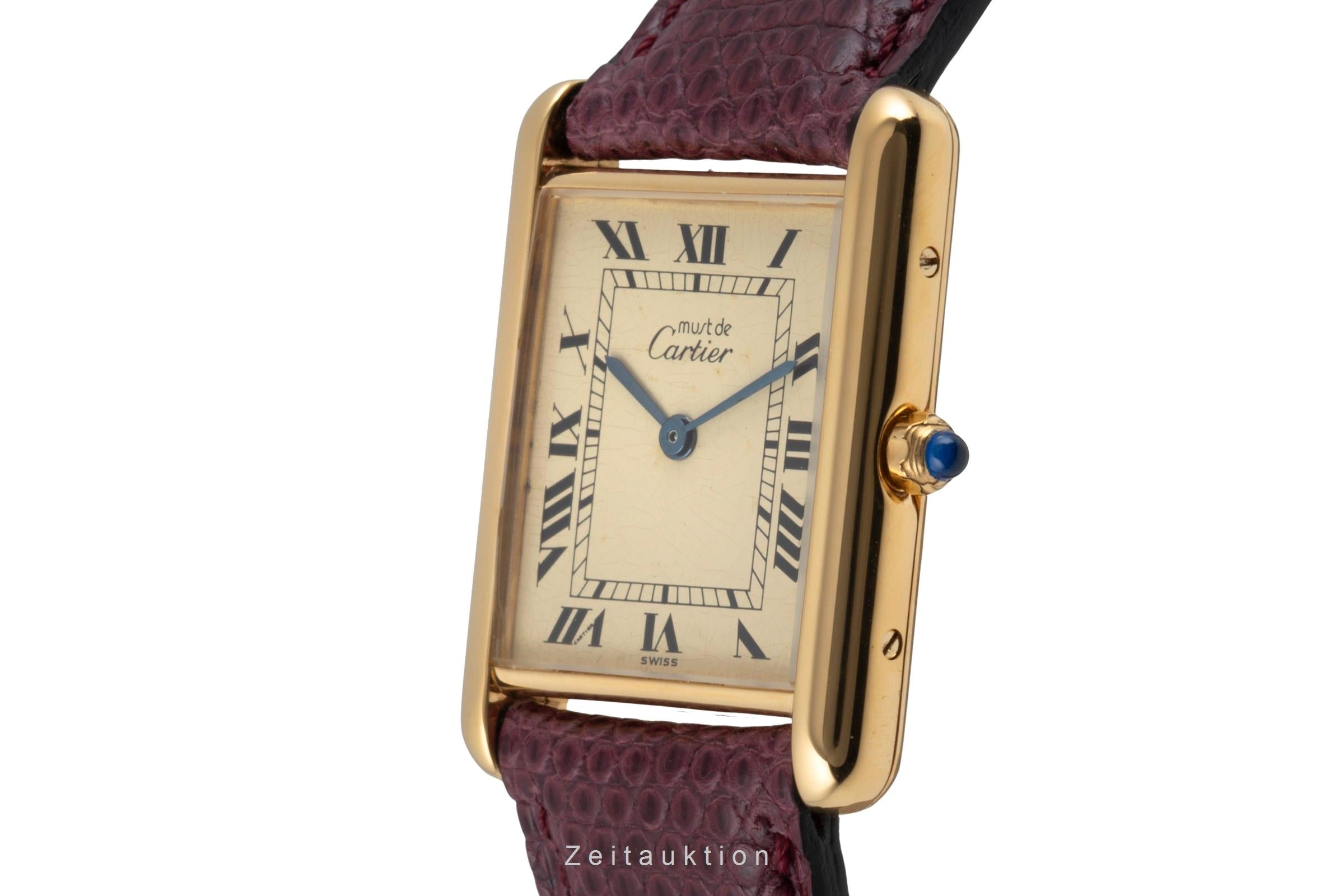 Cartier Tank argento dorato quarzo unisex 681006  [2506829]
