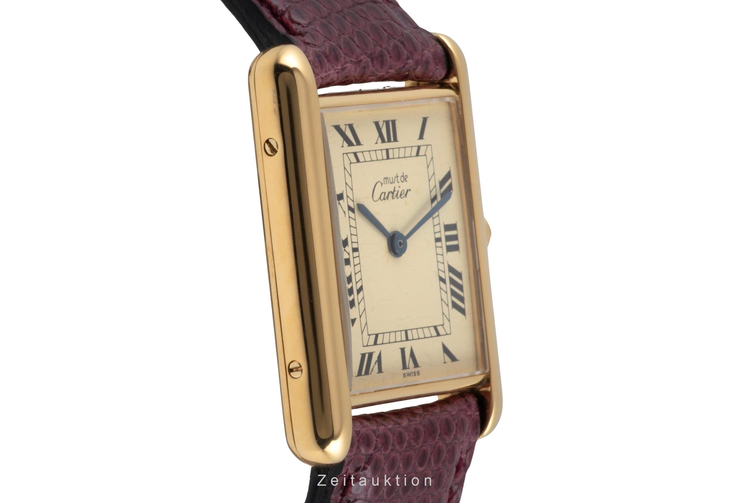 Cartier Tank argento dorato quarzo unisex 681006  [2506829]