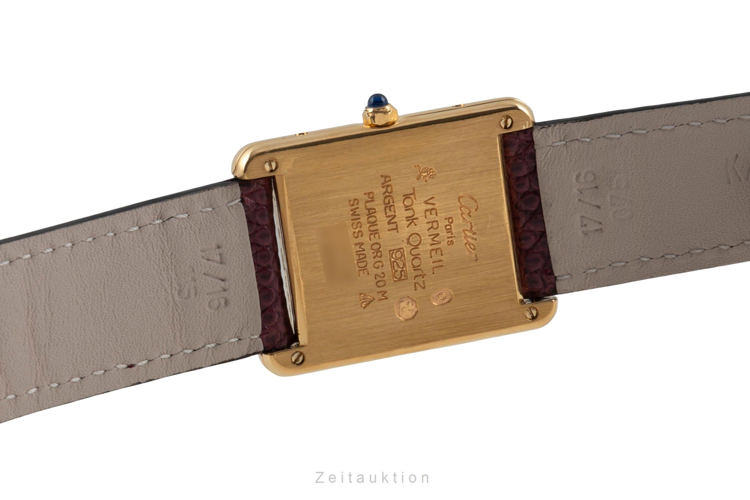 Cartier Tank argento dorato quarzo unisex 681006  [2506829]