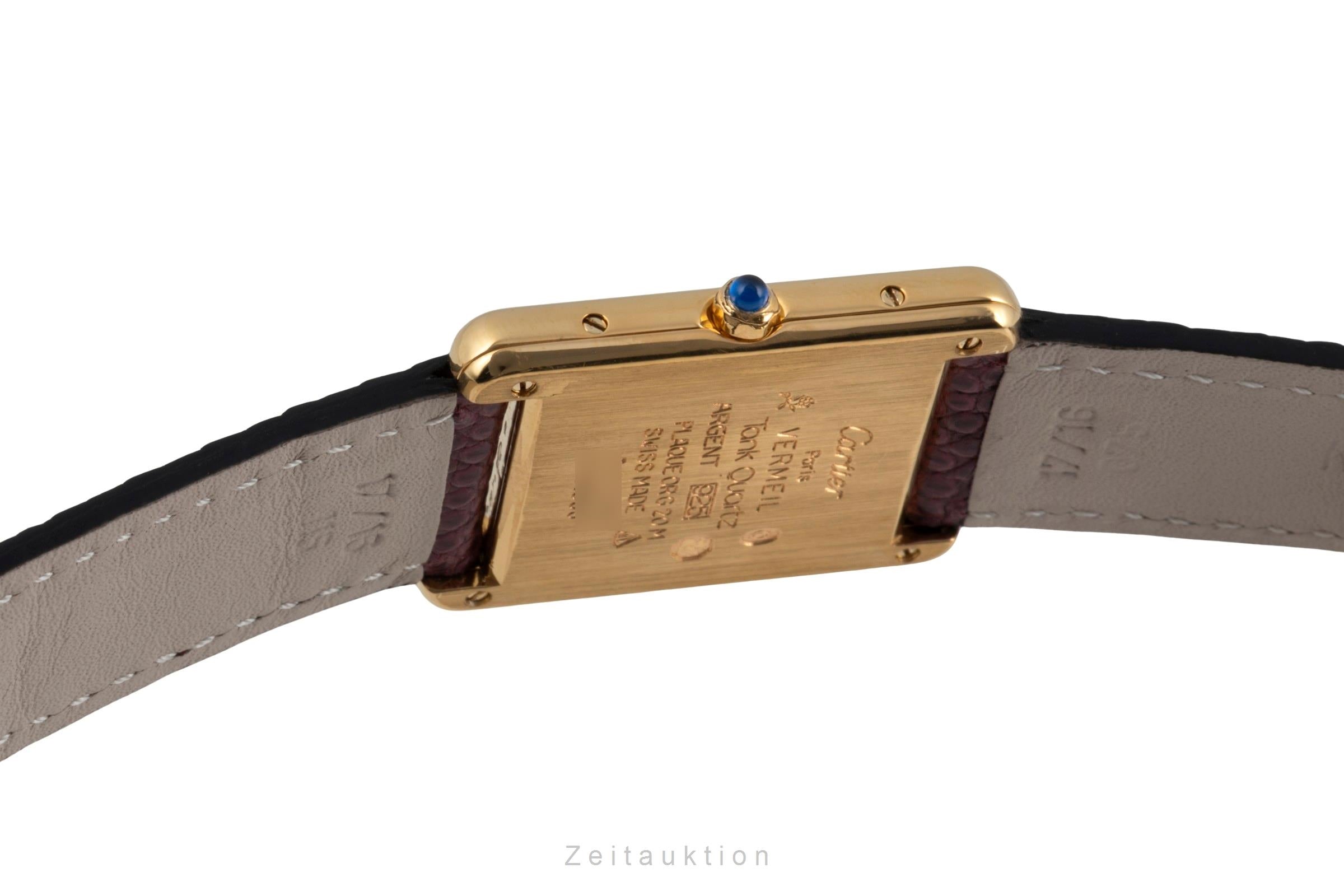 Cartier Tank argento dorato quarzo unisex 681006  [2506829]
