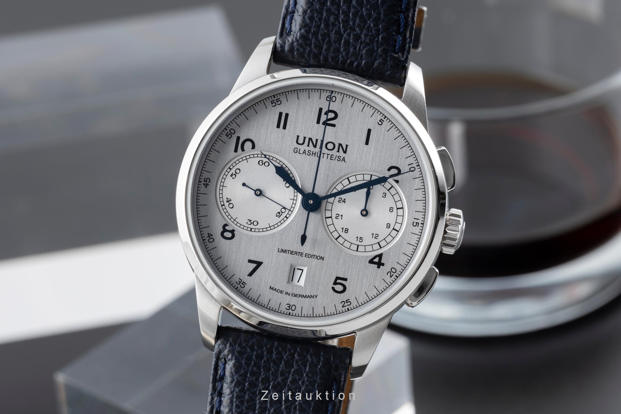 Union Glashütte 1893 chronograph steel manual winding men's watch D007.459.16.032.09 Limited  [2506831]