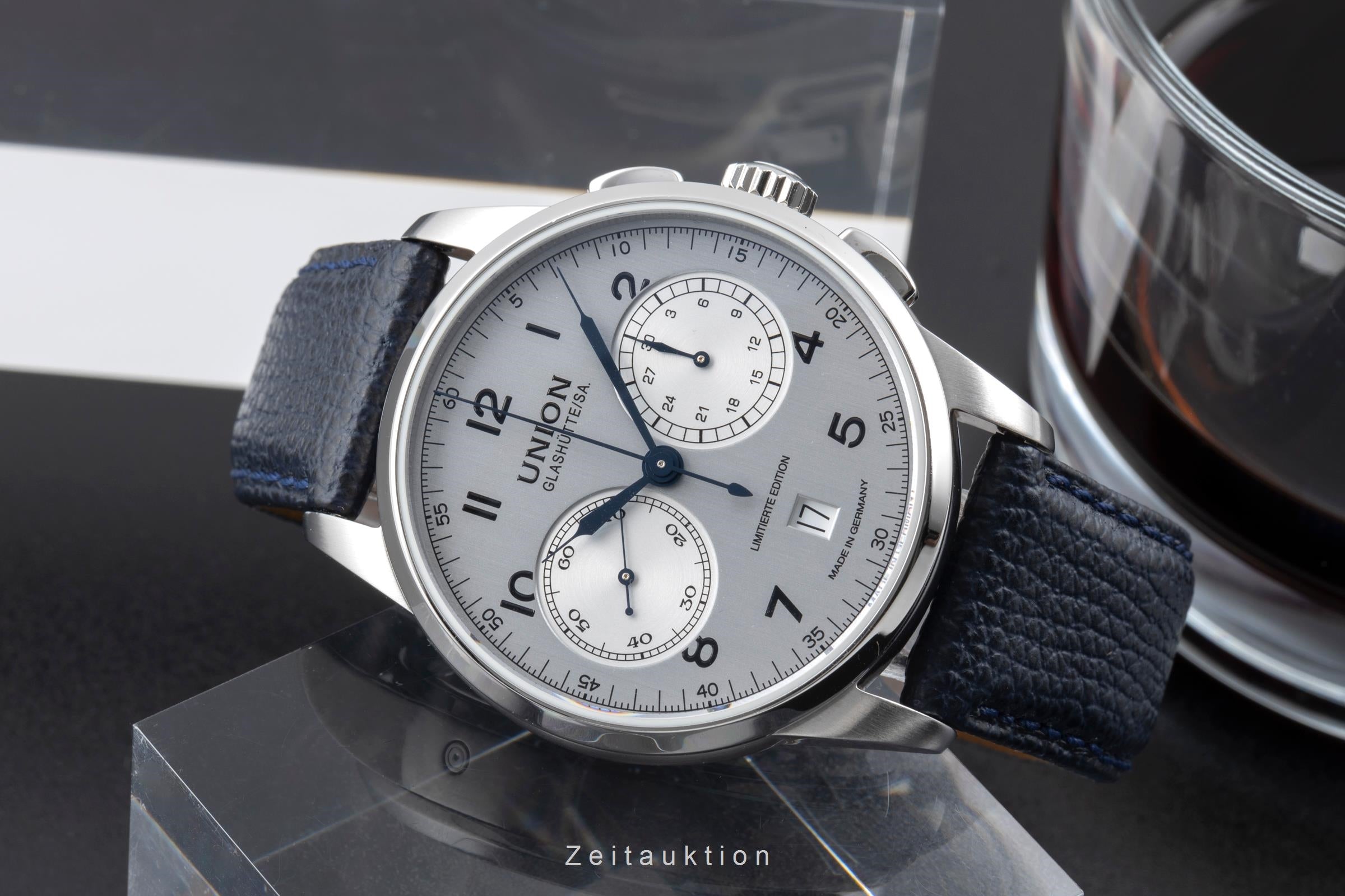 Union Glashütte 1893 chronograph steel manual winding men's watch D007.459.16.032.09 Limited  [2506831]