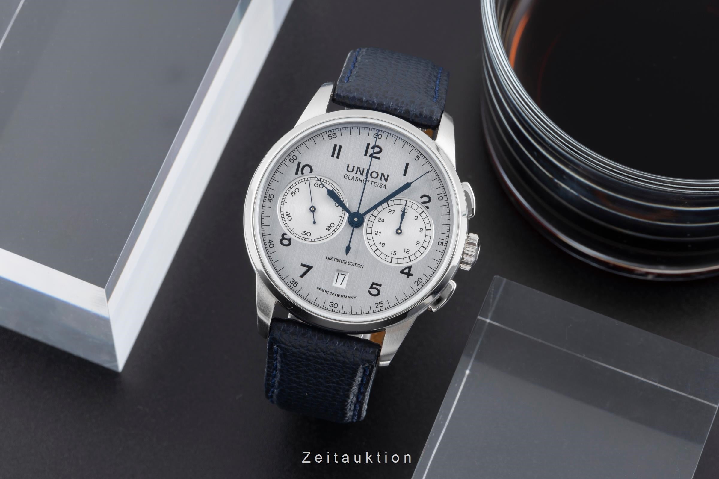 Union Glashütte 1893 chronograph steel manual winding men's watch D007.459.16.032.09 Limited  [2506831]