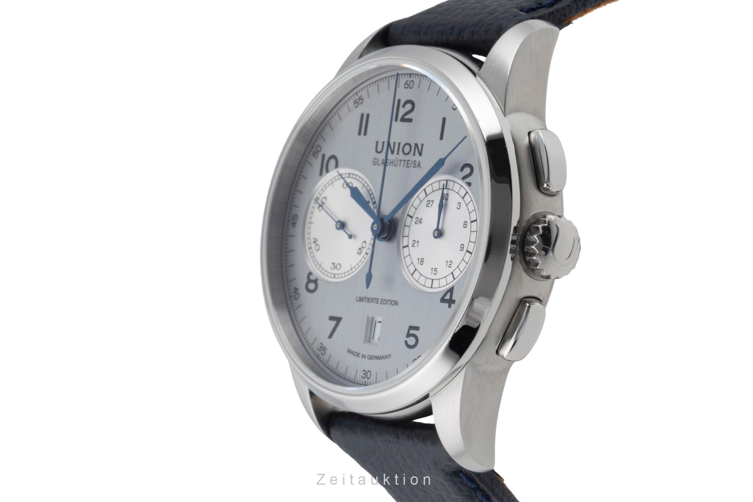 Union Glashütte 1893 chronograph steel manual winding men's watch D007.459.16.032.09 Limited  [2506831]