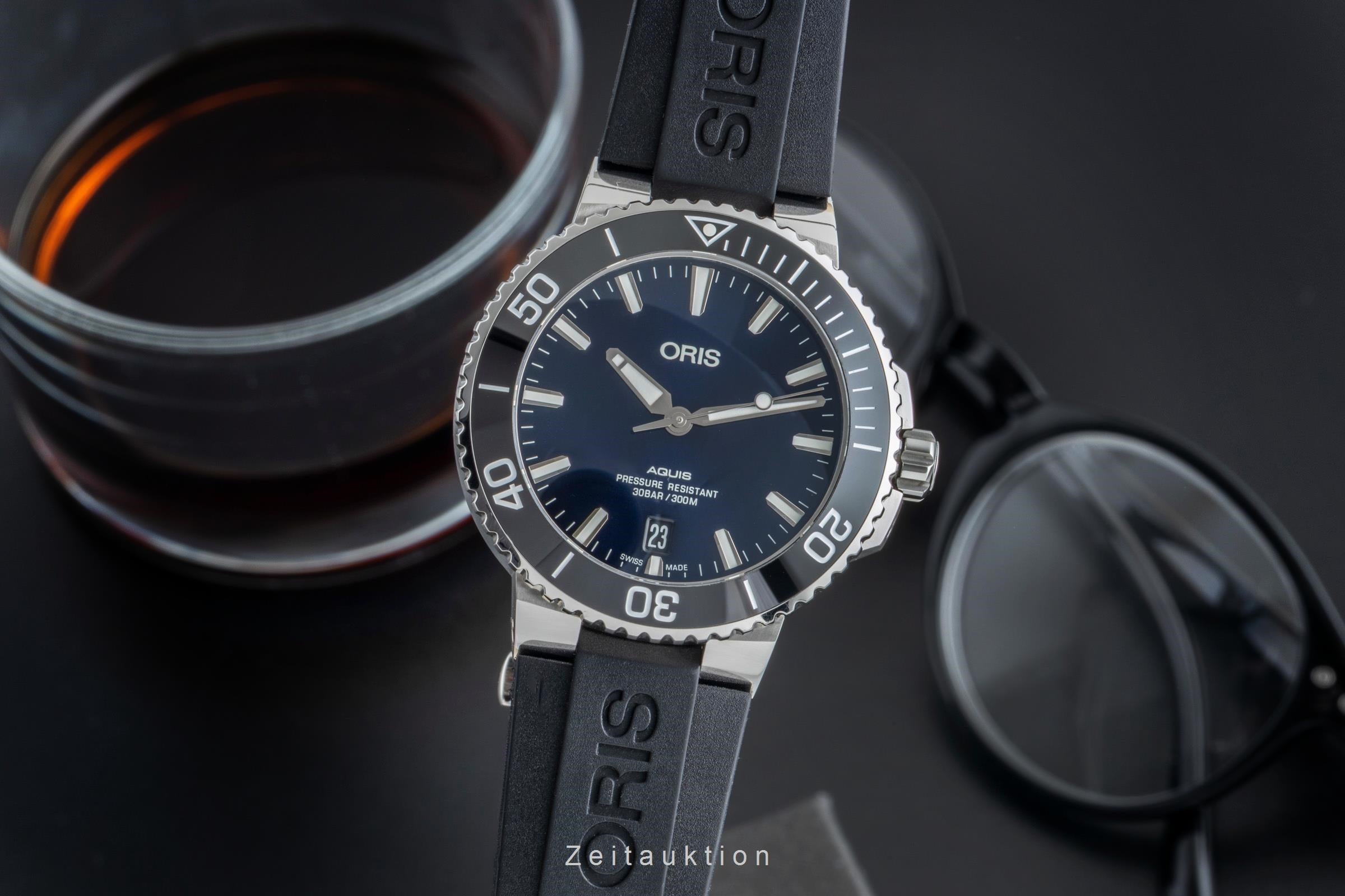 Oris Aquis Date Stahl Automatik Herrenuhr Ref. 01 733 7732 4135 Box & Papiere  [2506850]