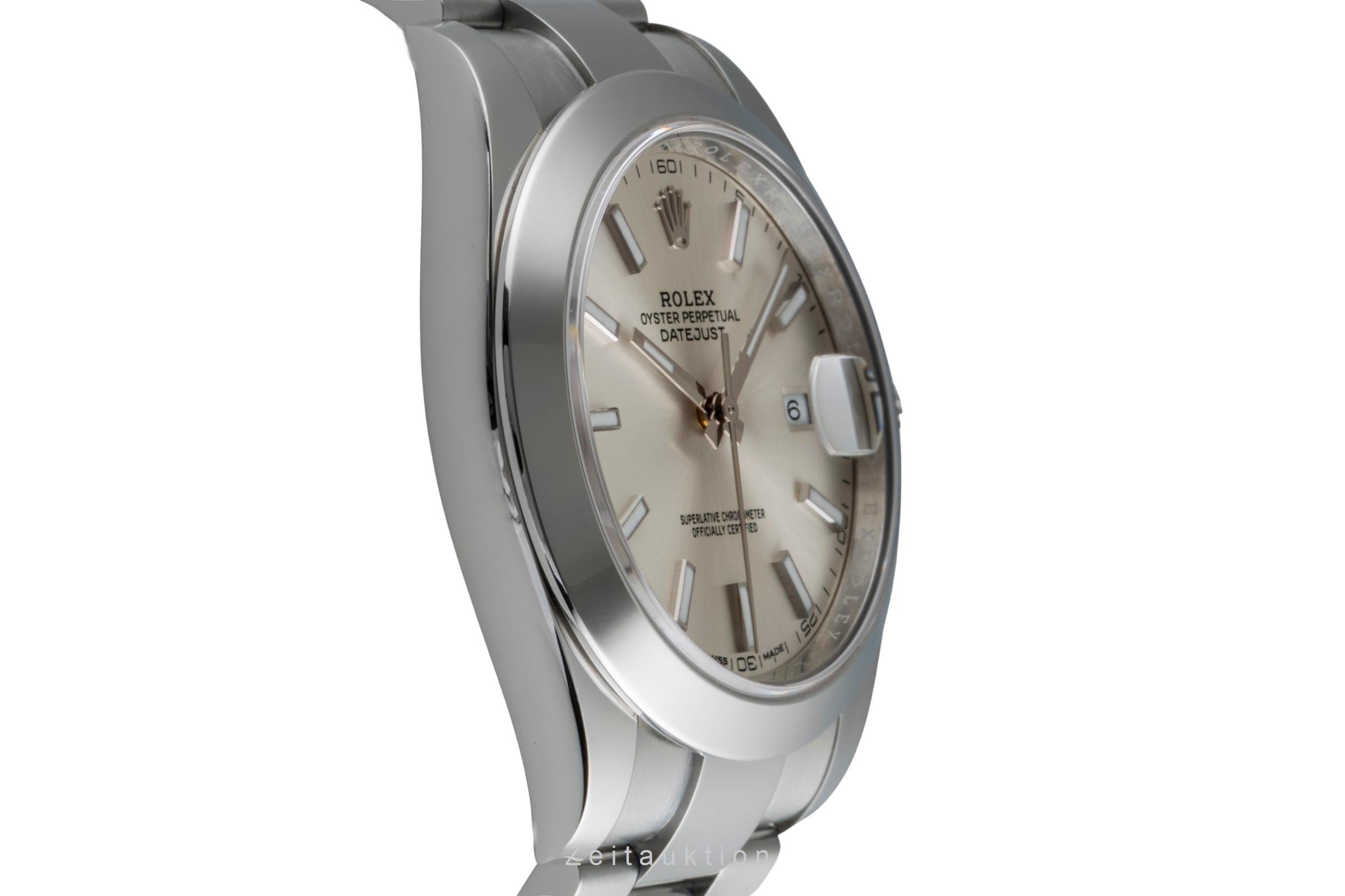 Rolex Datejust 41 Silver Dial Edelstahl Automatik Herrenuhr Ref. 126300 B&P 2018 [2506855]