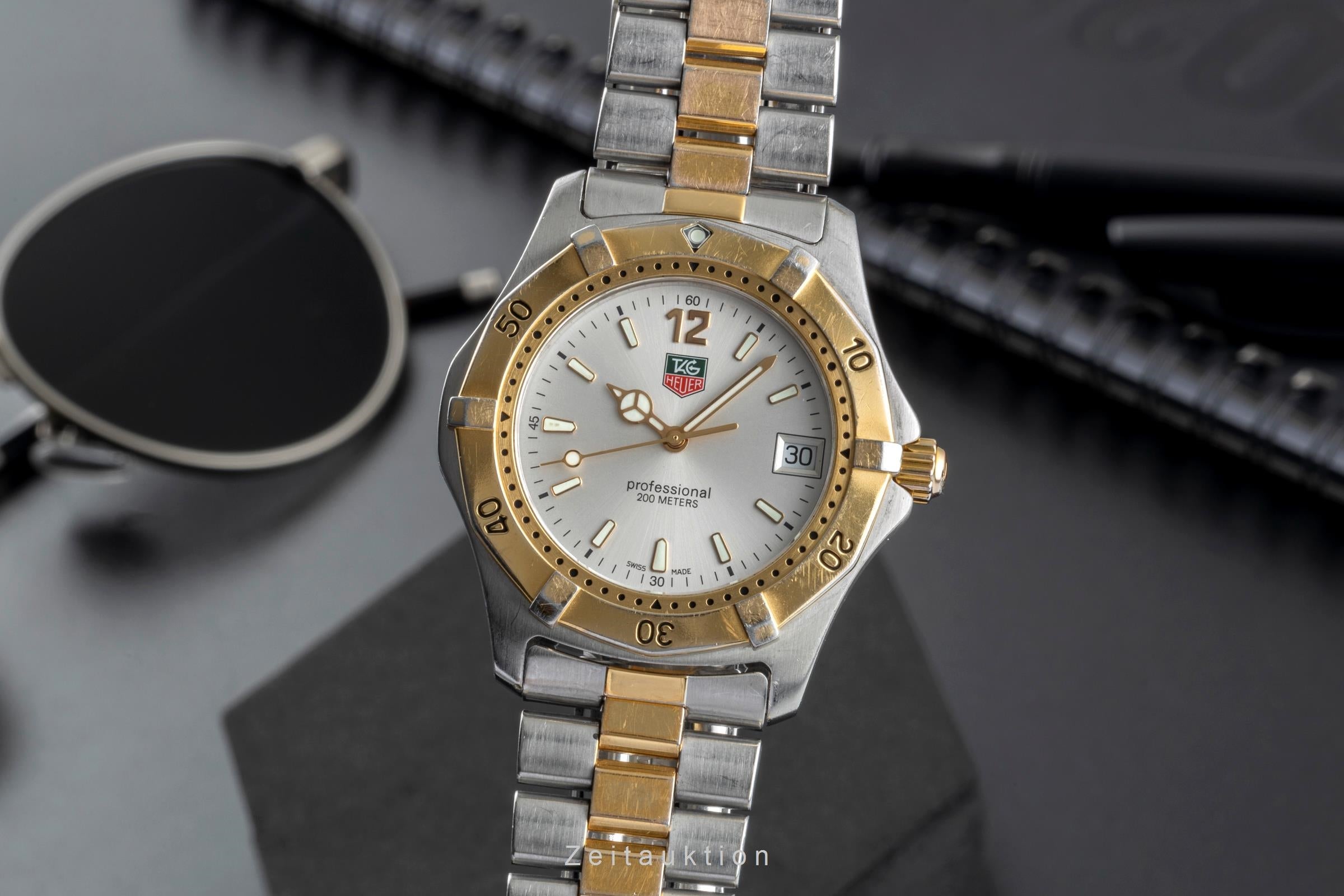 Tag Heuer Professional acier / doré quartz montre pour hommes WK1120-0  [2506859]