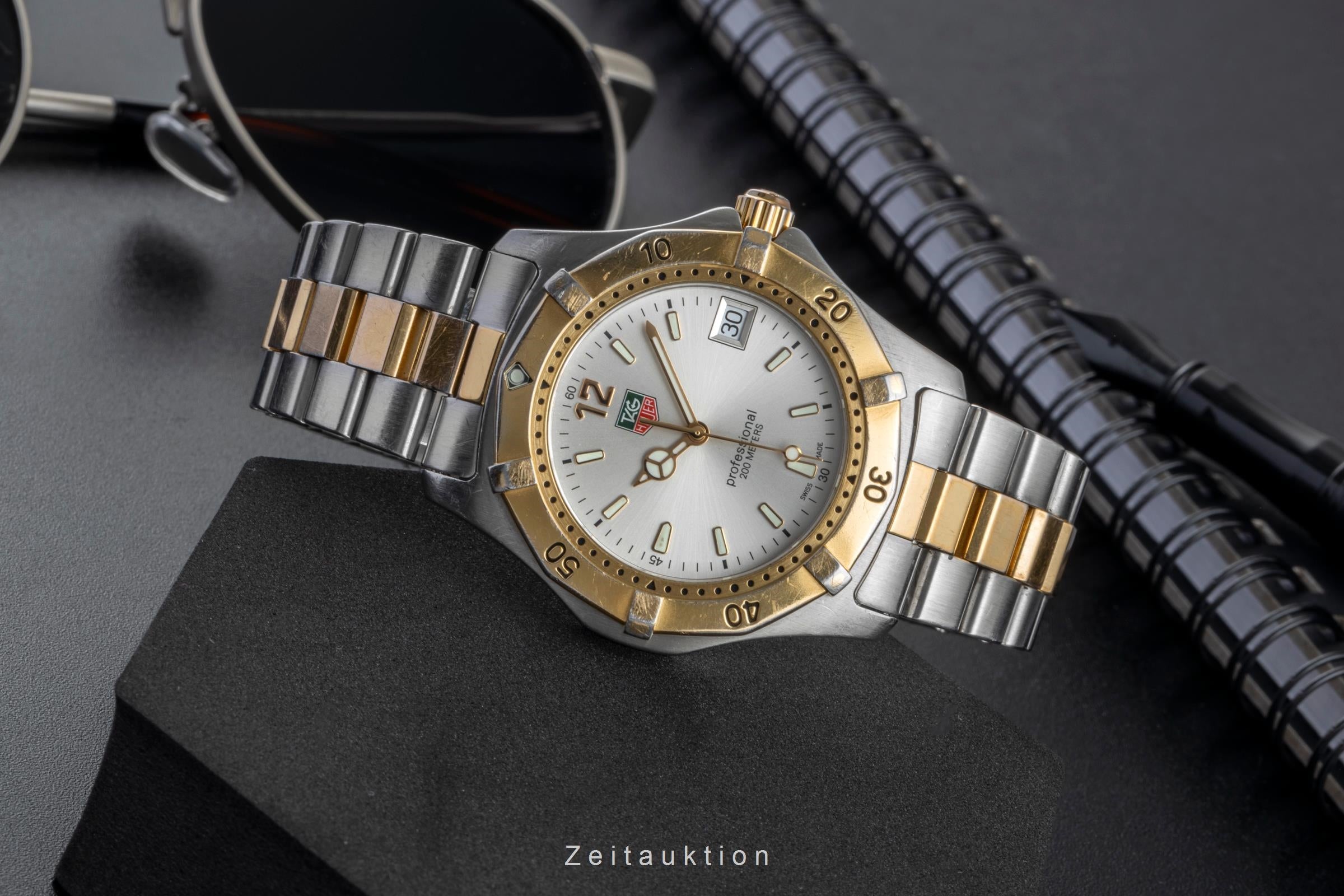 Tag Heuer Professional acier / doré quartz montre pour hommes WK1120-0  [2506859]