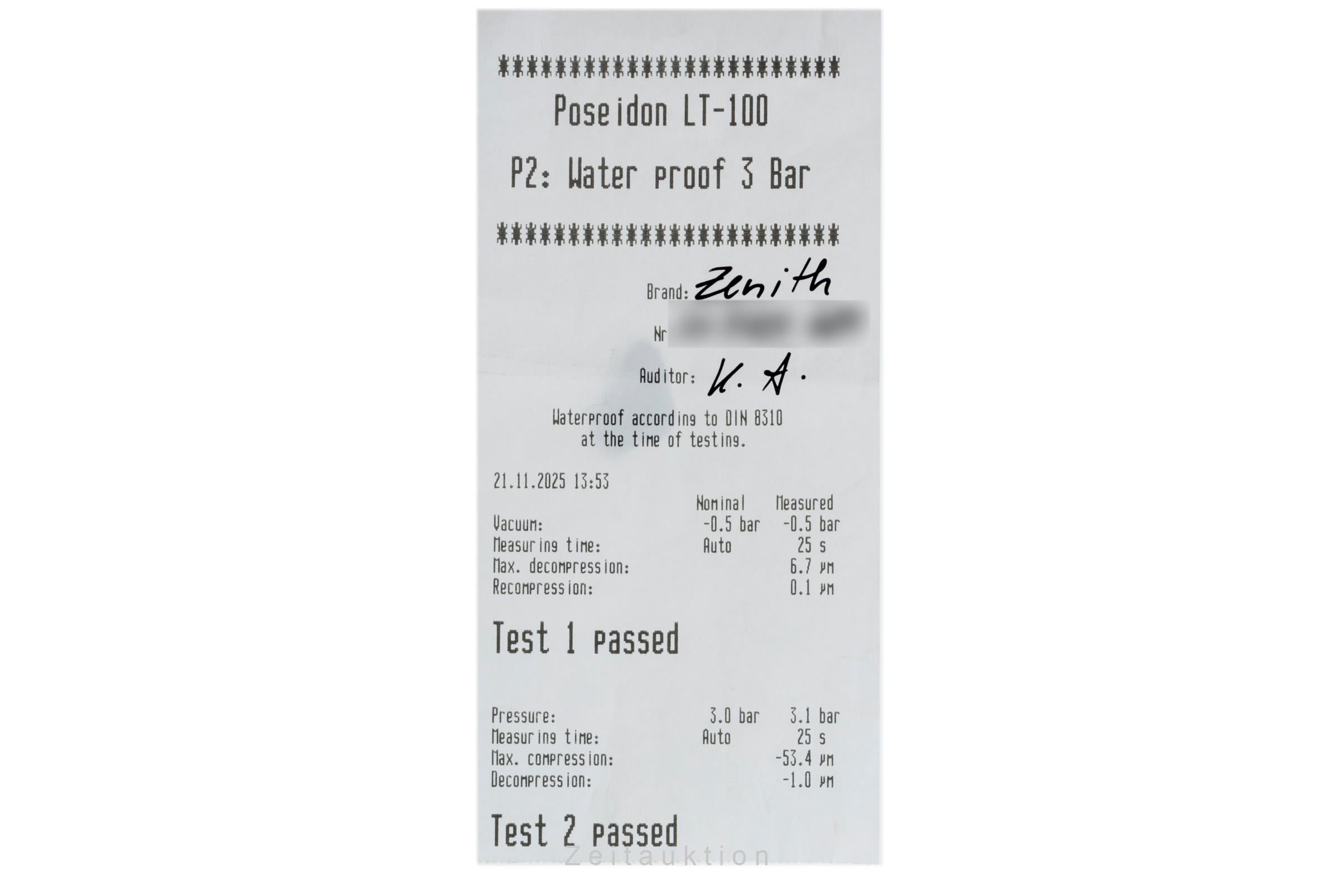 Zenith Elite Stahl Automatik Herrenuhr Ref. 01 0125 680  [2506862]