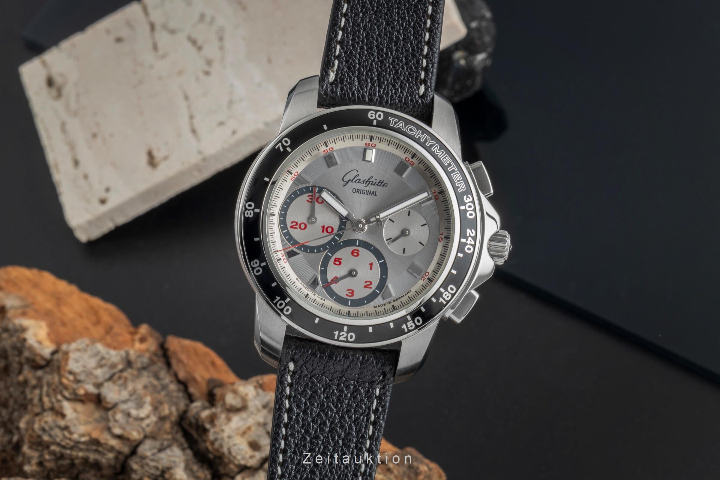 Glashütte Sport Evolution Chronograph Stahl Automatik Ref. 39-31-43-03 B&P 2010 [2506871]