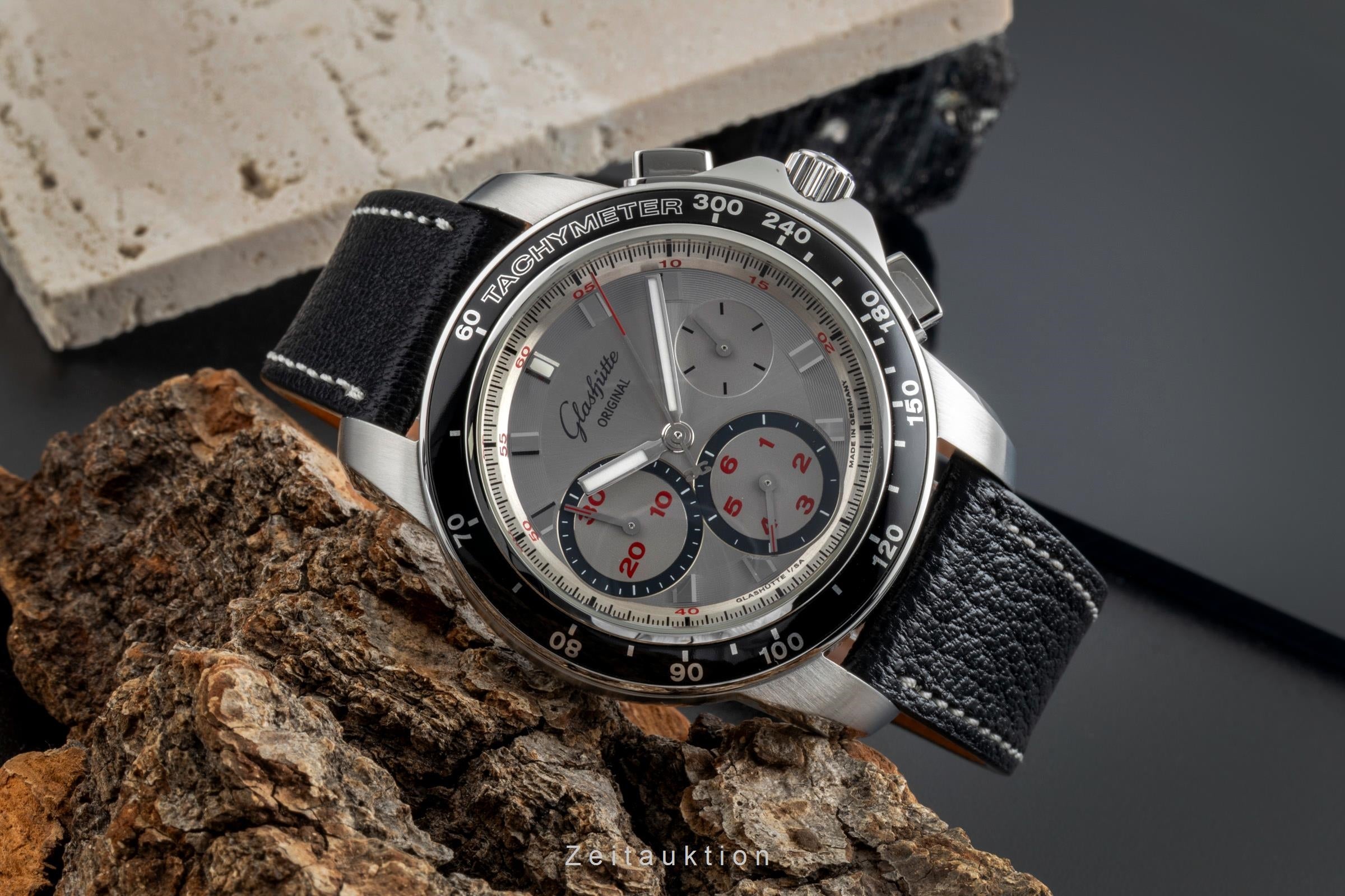 Glashütte Sport Evolution Chronograph Stahl Automatik Ref. 39-31-43-03 B&P 2010 [2506871]