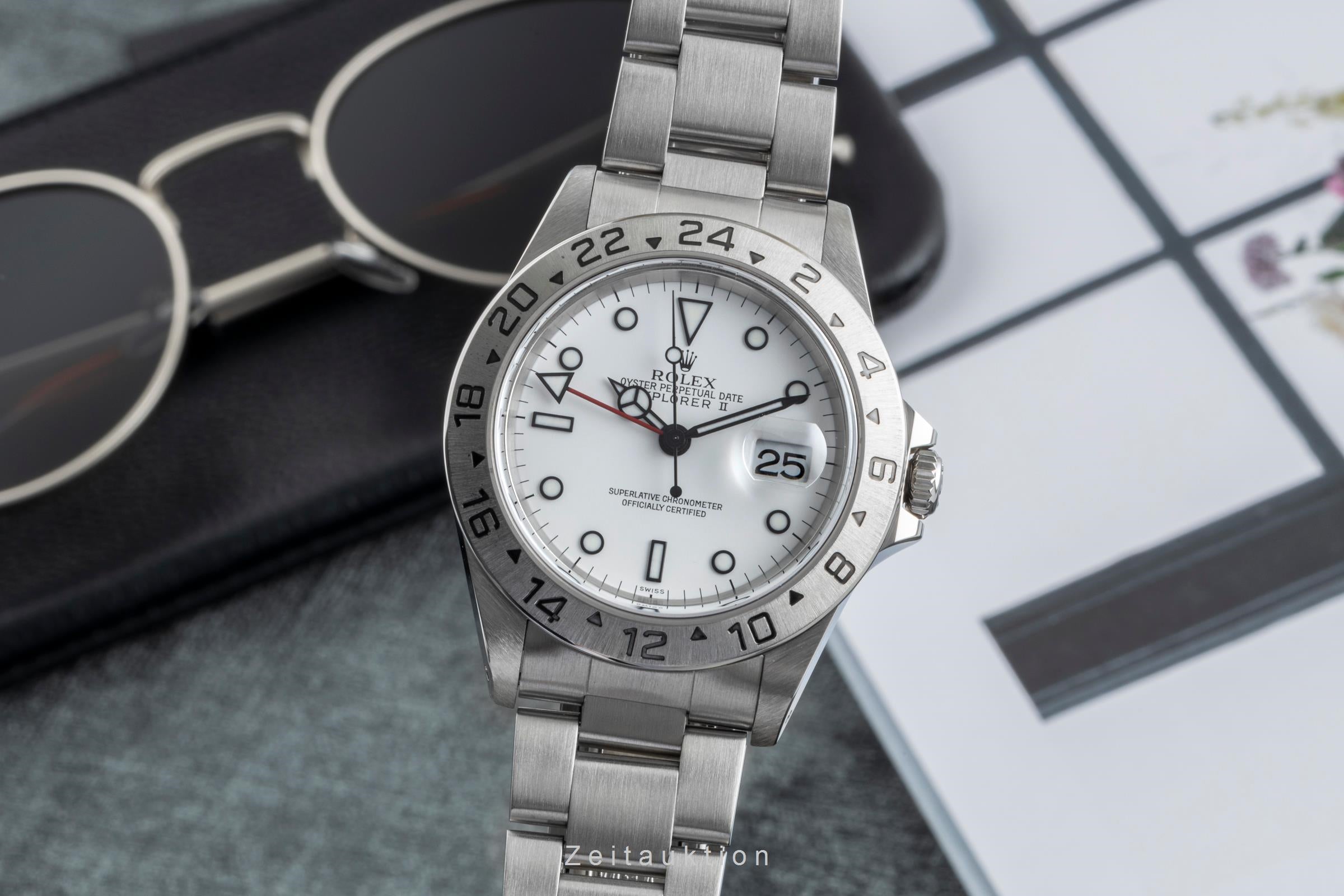 Rolex Explorer II steel automatic men's watch 16570  [2506885]