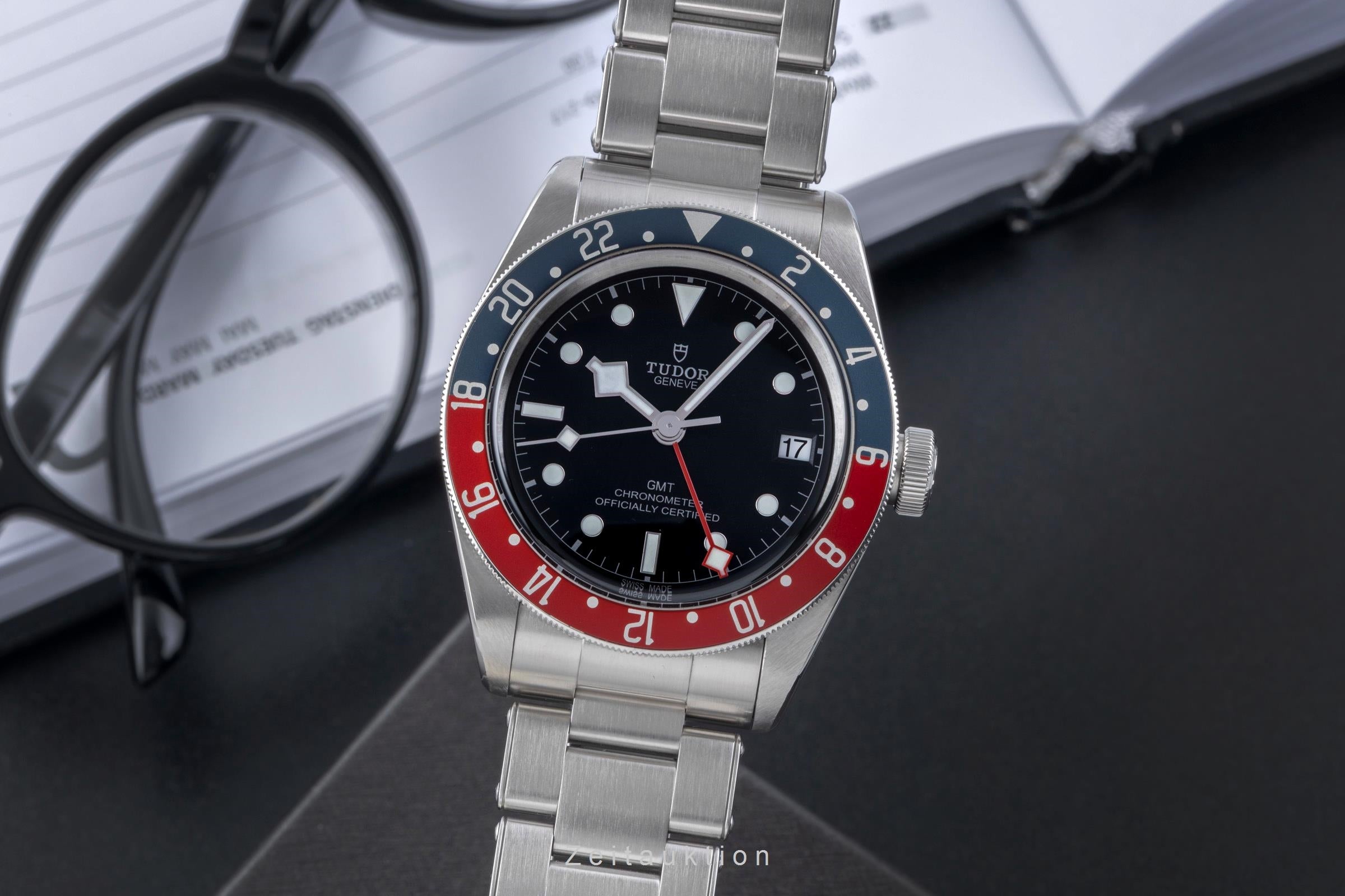 Tudor Black Bay GMT Edelstahl Automatik Herrenuhr Ref. 79830RB-0001 B&P 2021 [2506892]