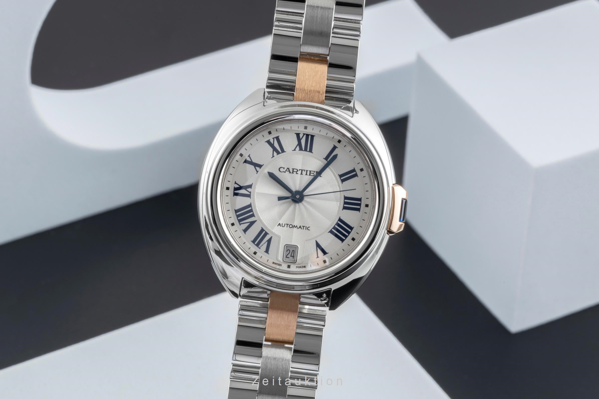 Cartier Clé de Cartier Stahl / Gold Automatik Damenuhr Ref. W2CL0003 B&P 2018 [2506902]