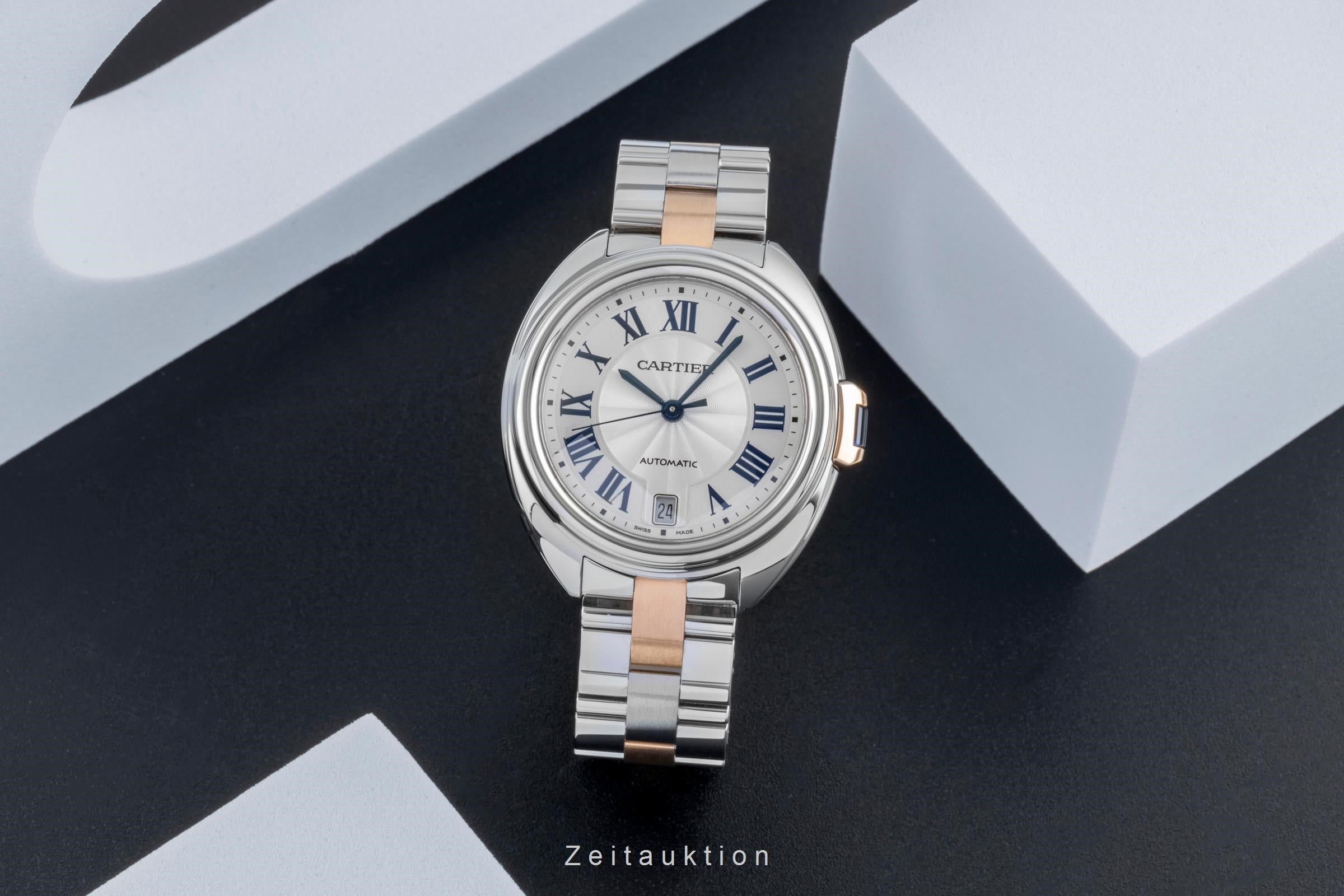 Cartier Clé de Cartier Stahl / Gold Automatik Damenuhr Ref. W2CL0003 B&P 2018 [2506902]