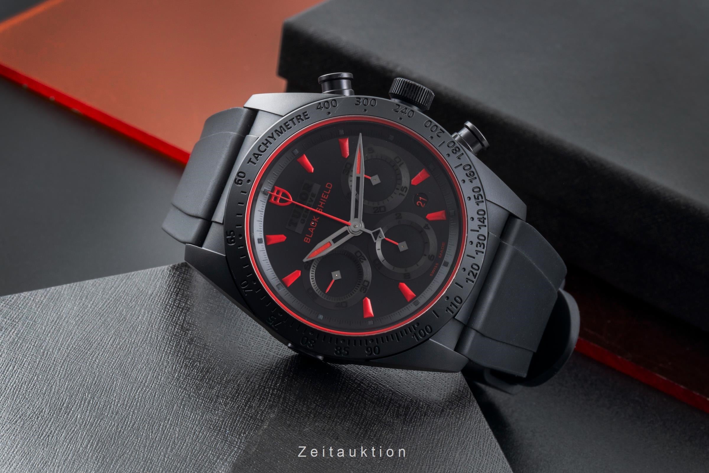 Tudor Black Shield cronógrafo cerámica / acero automático Ref