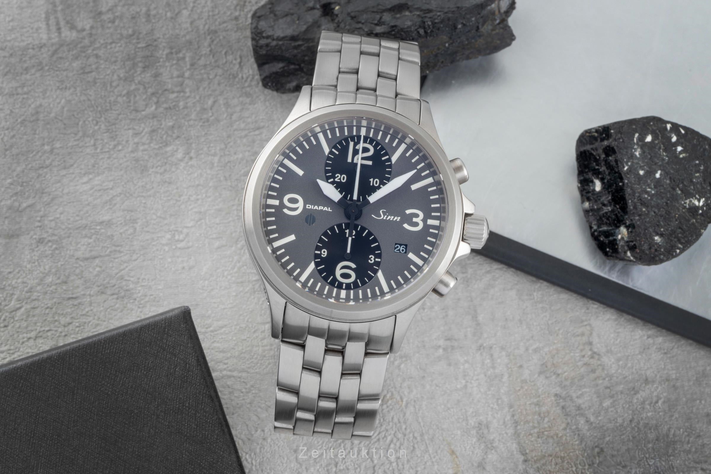 Sinn 756 Duograph Diapal Stahl Automatik Ref. 756.030 Box [2506917]