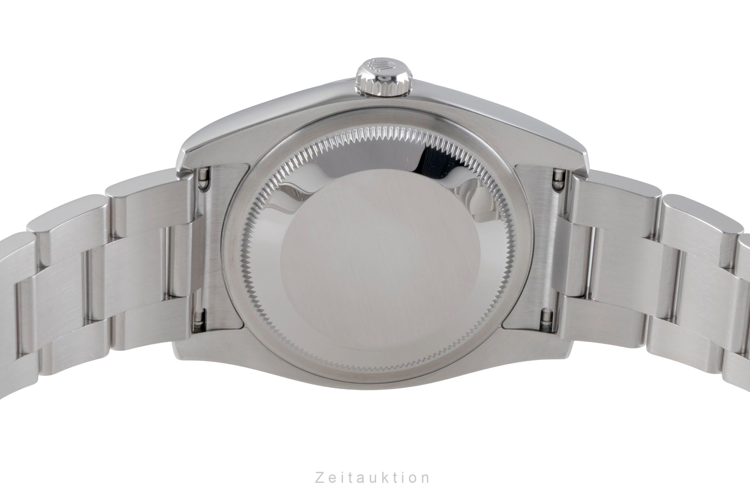 Rolex Oyster Perpetual 36 Red Grape Edelstahl Automatik Herrenuhr Ref 116000 B&P [2506920]