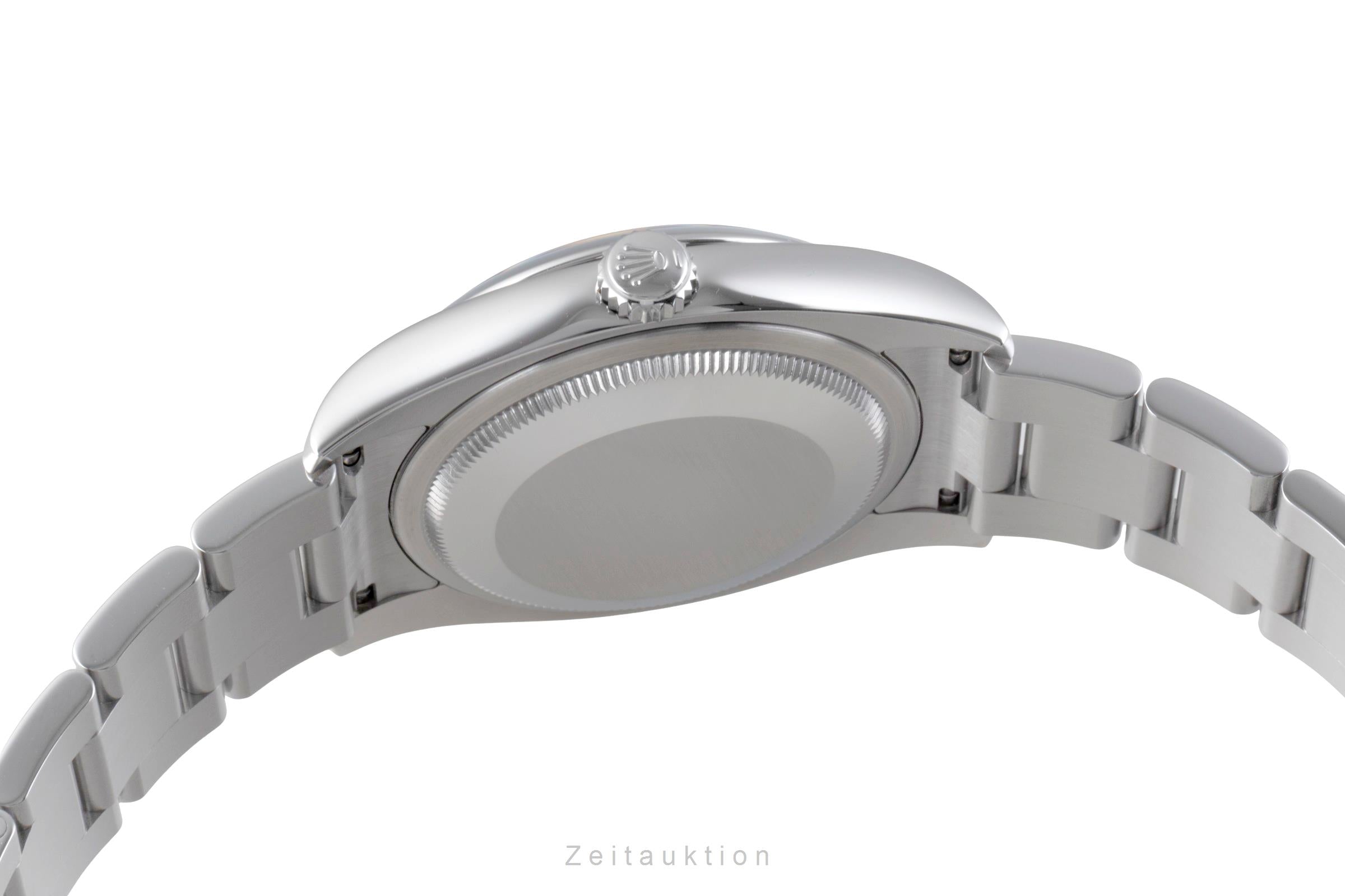 Rolex Oyster Perpetual 36 Red Grape Edelstahl Automatik Herrenuhr Ref 116000 B&P [2506920]