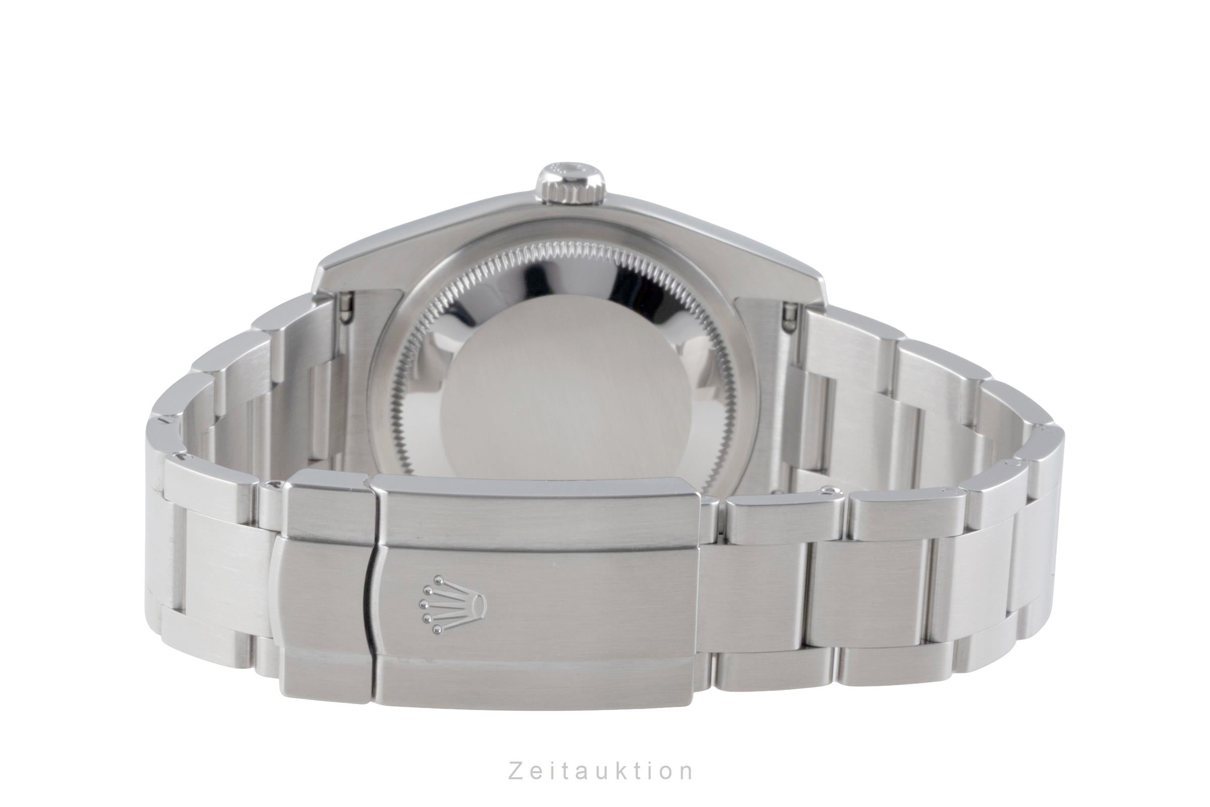 Rolex Oyster Perpetual 36 Red Grape Edelstahl Automatik Herrenuhr Ref 116000 B&P [2506920]