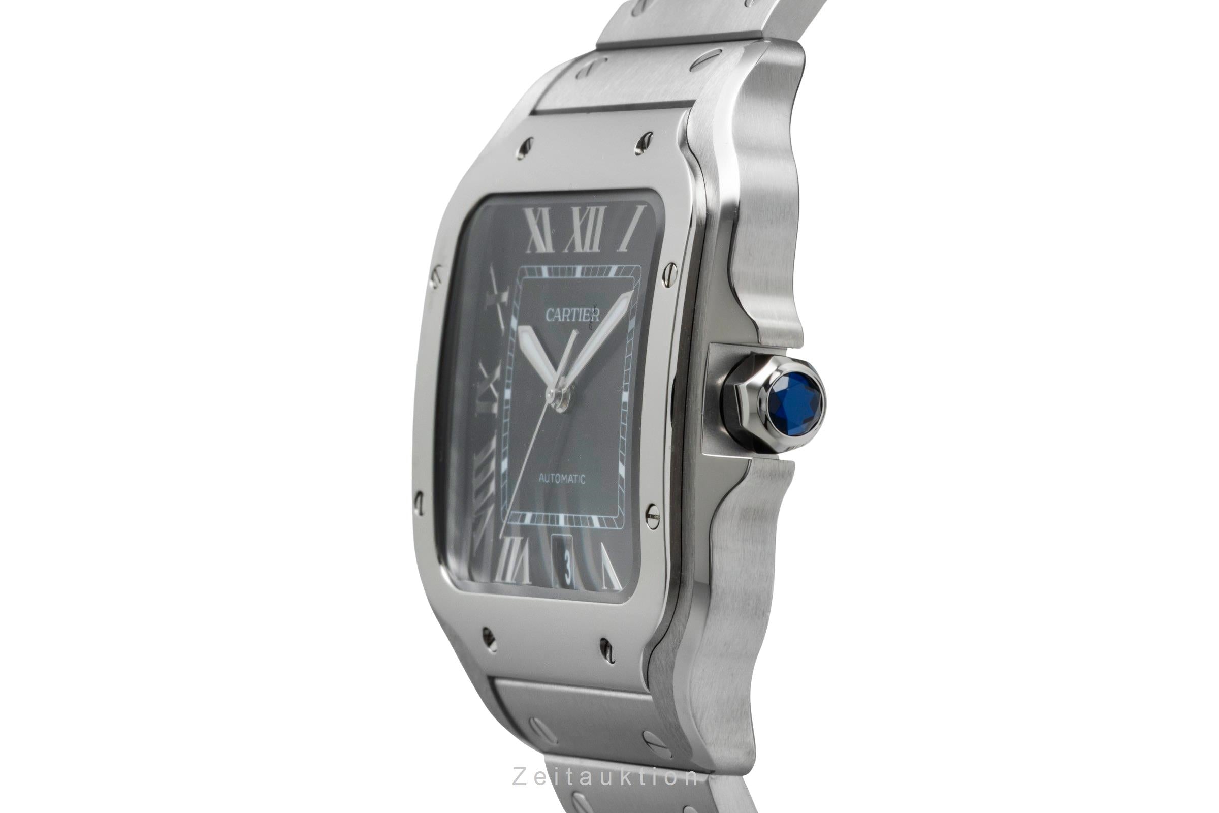 Cartier Santos Stahl Green Dial Automatik Herren Ref WSSA0062 Box & Papiere 2023 [2506924]