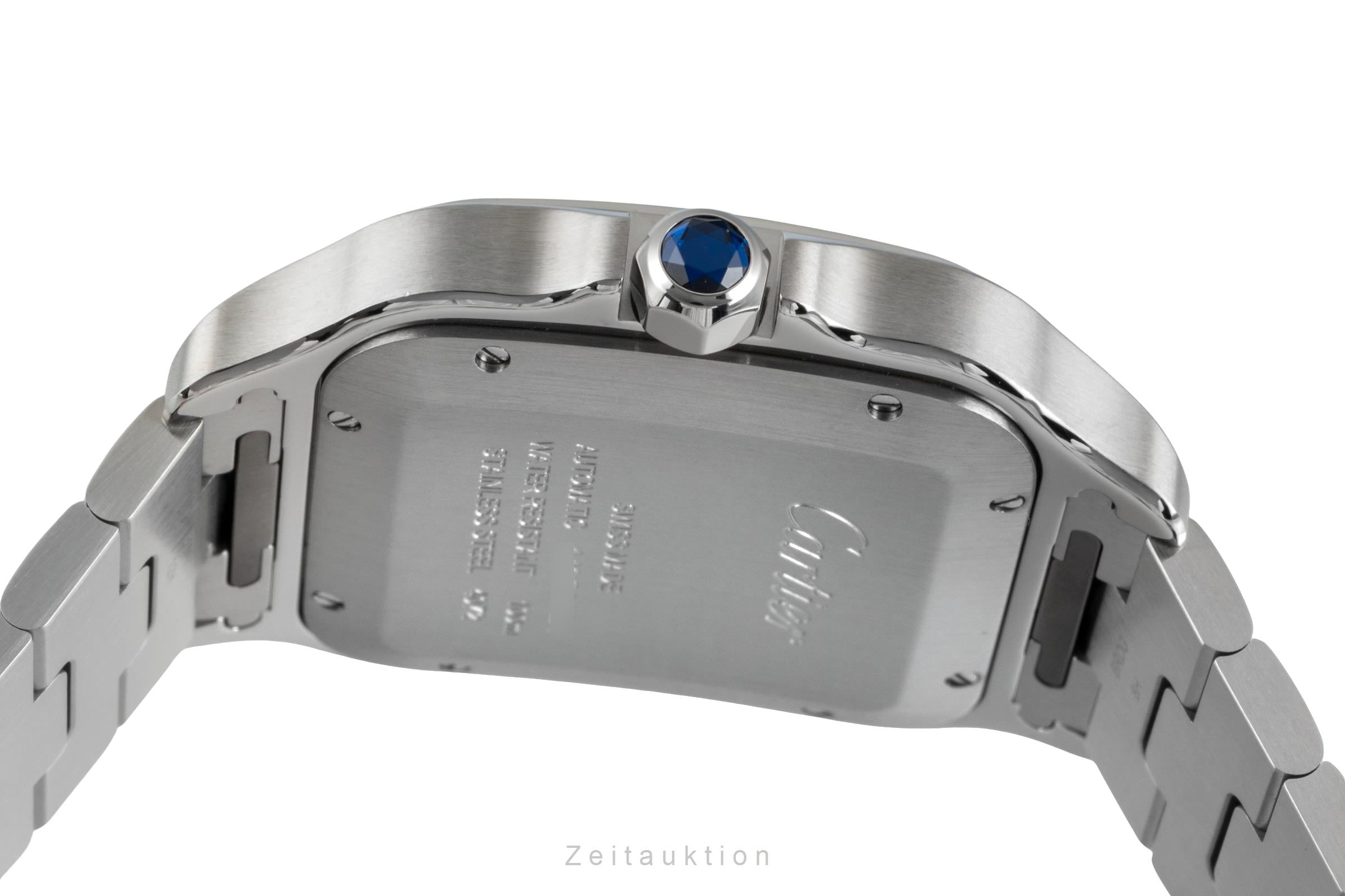 Cartier Santos Stahl Green Dial Automatik Herren Ref WSSA0062 Box & Papiere 2023 [2506924]