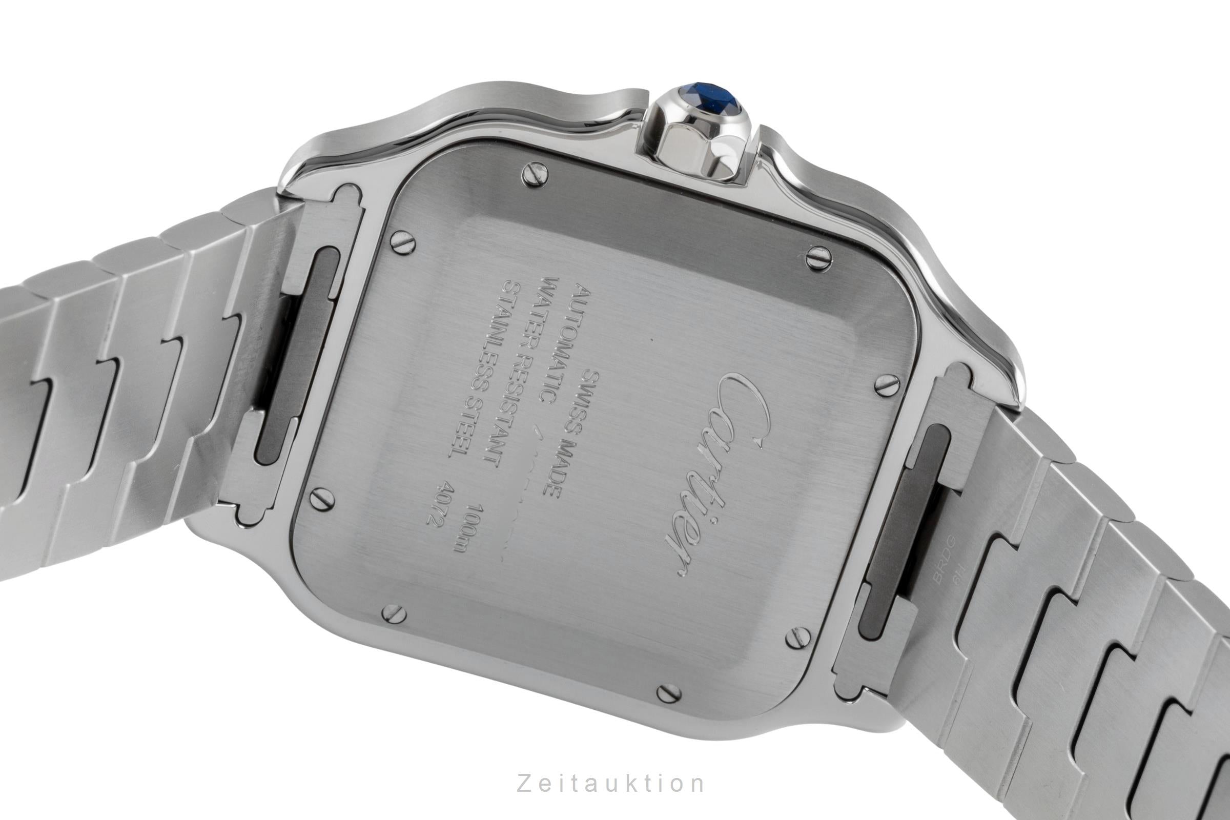 Cartier Santos Stahl Green Dial Automatik Herren Ref WSSA0062 Box & Papiere 2023 [2506924]