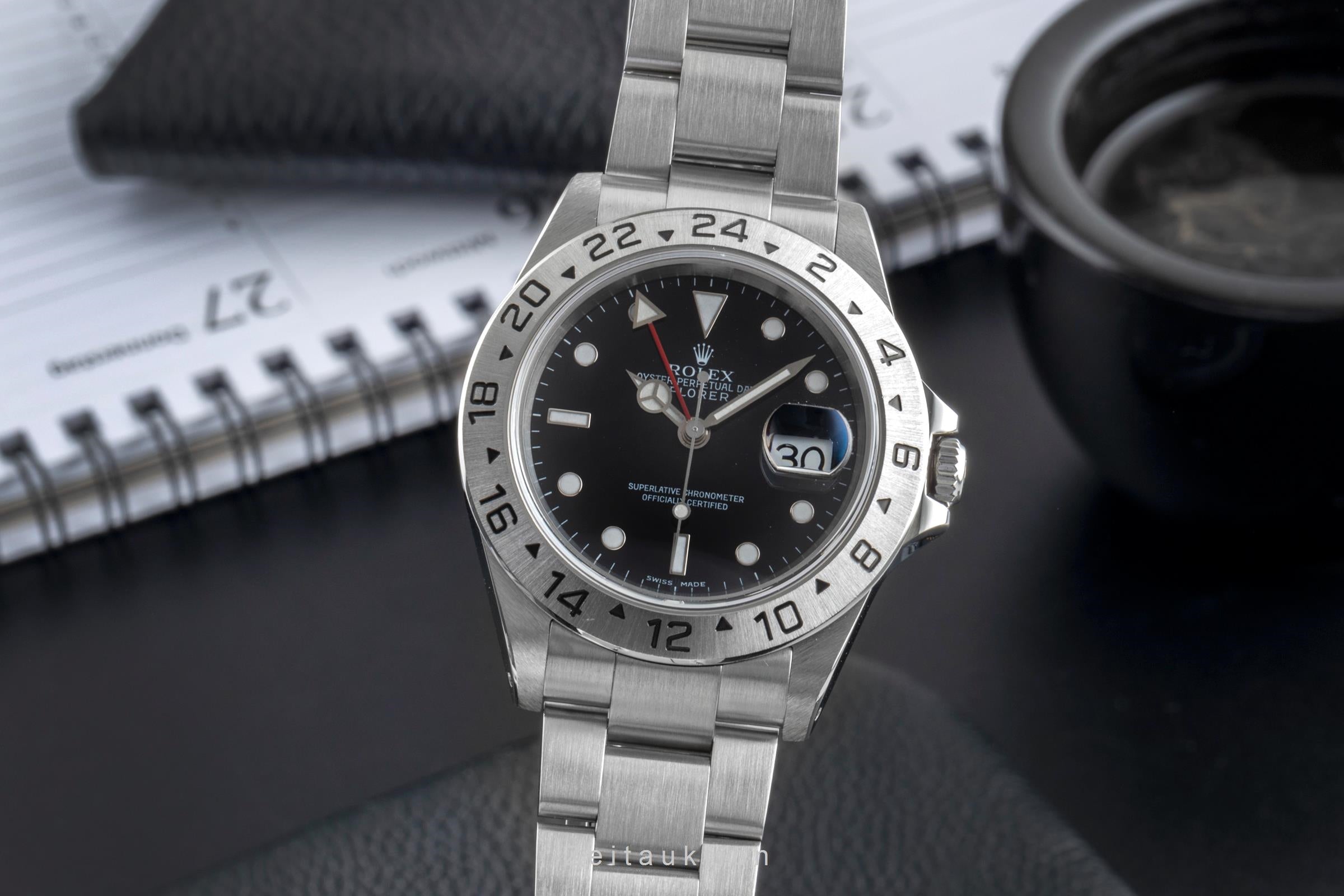 Rolex Explorer II Black Dial Edelstahl Automatik Herrenuhr Ref. 16570 K-Serie [2506927]