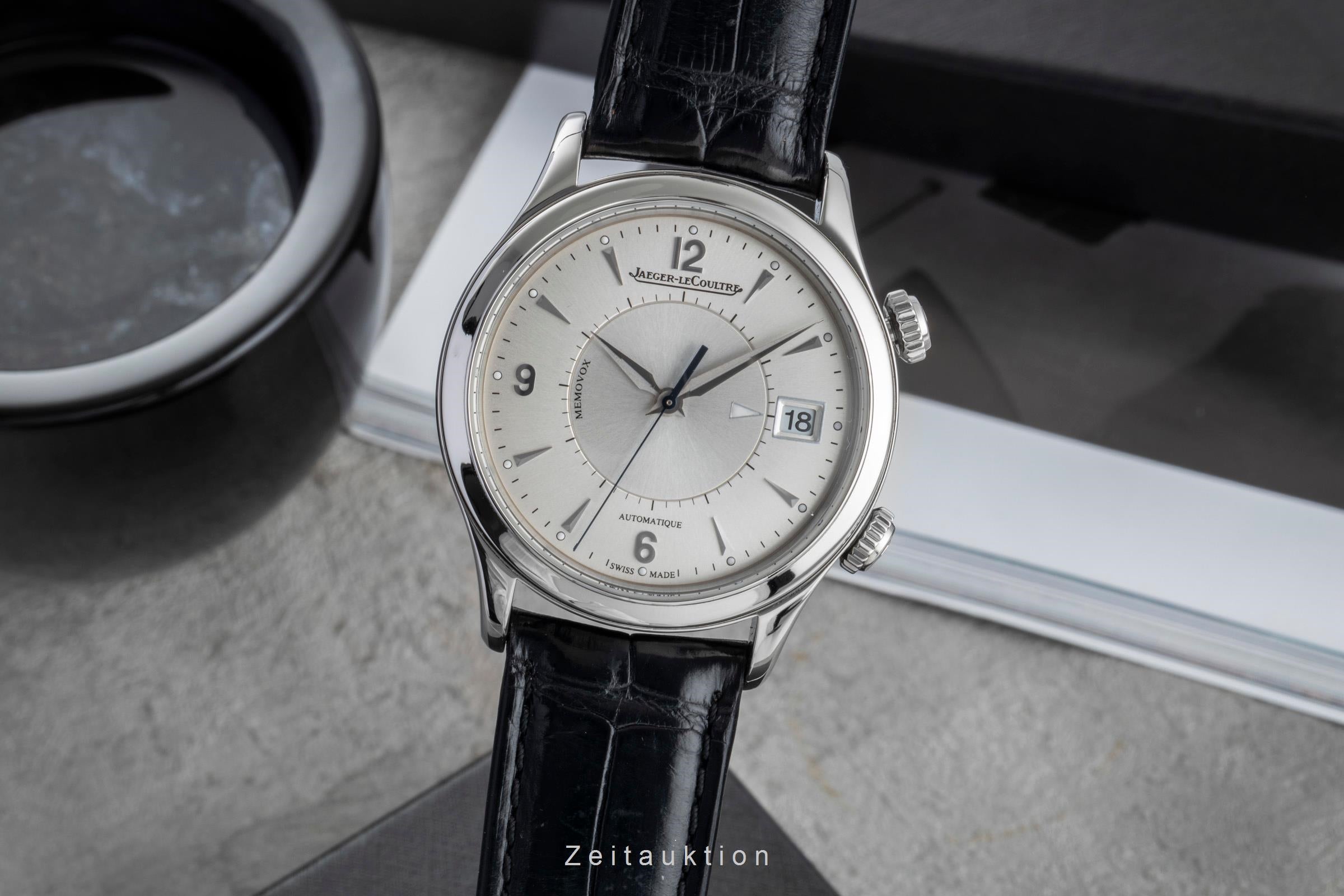 Jaeger LeCoultre Memovox Stahl Automatik Herrenuhr Ref. Q1418430 174.8.96  [2506928]