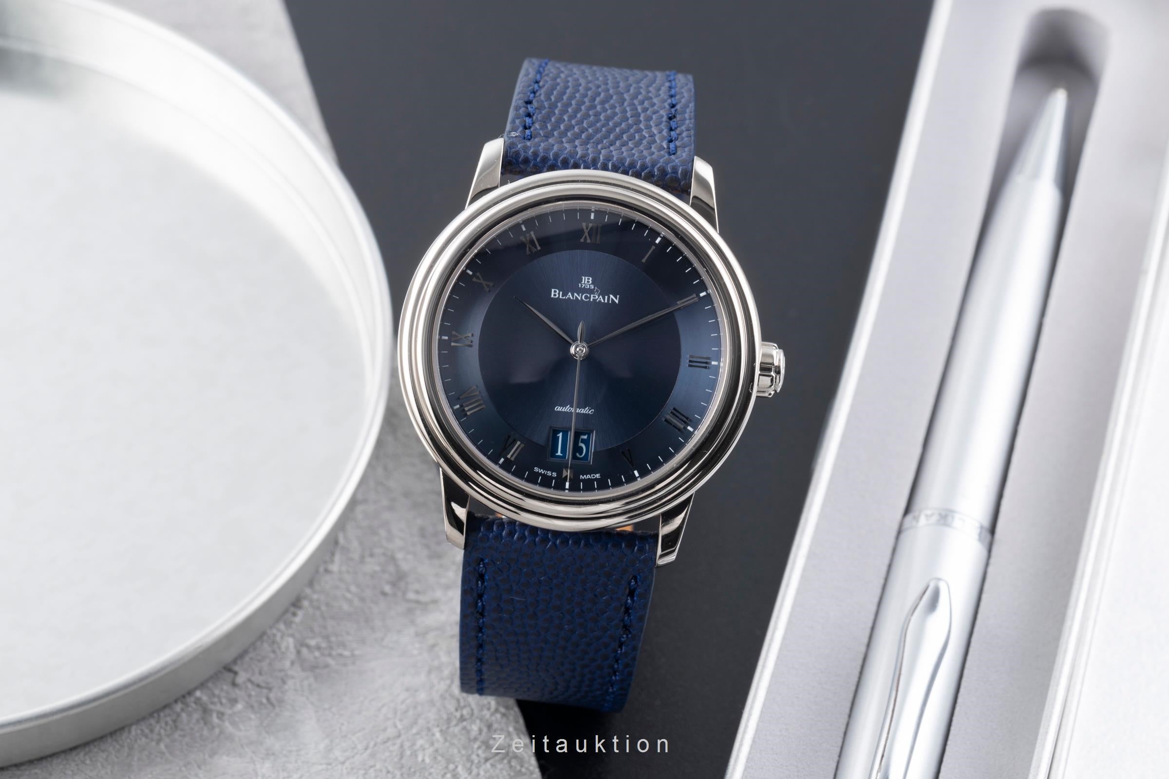 Blancpain Villeret 18 ct white gold automatic men's watch 6850-1540-55  [2506931]