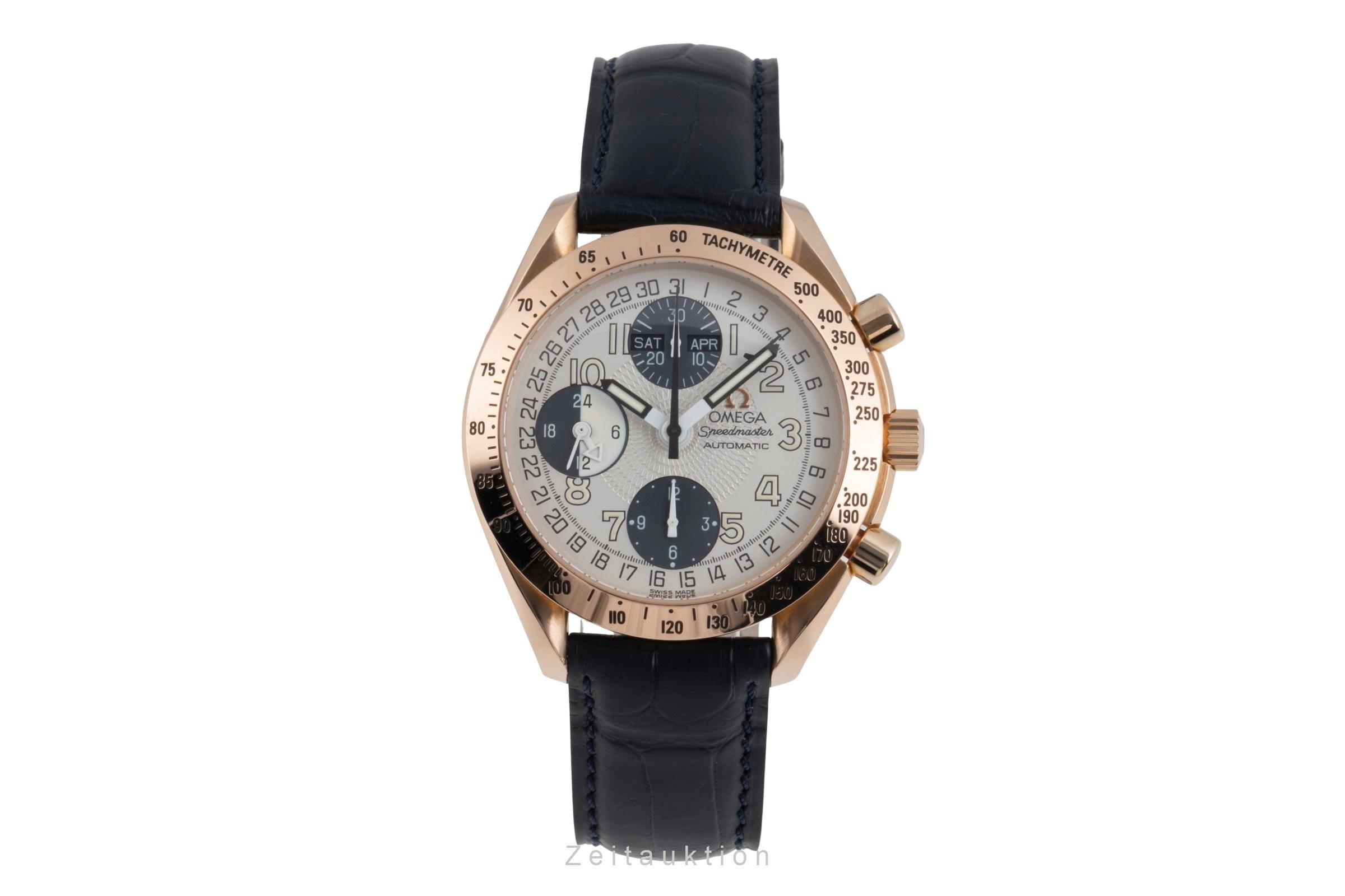 Omega Speedmaster chronograph 18 ct red gold automatic Kal. 1151