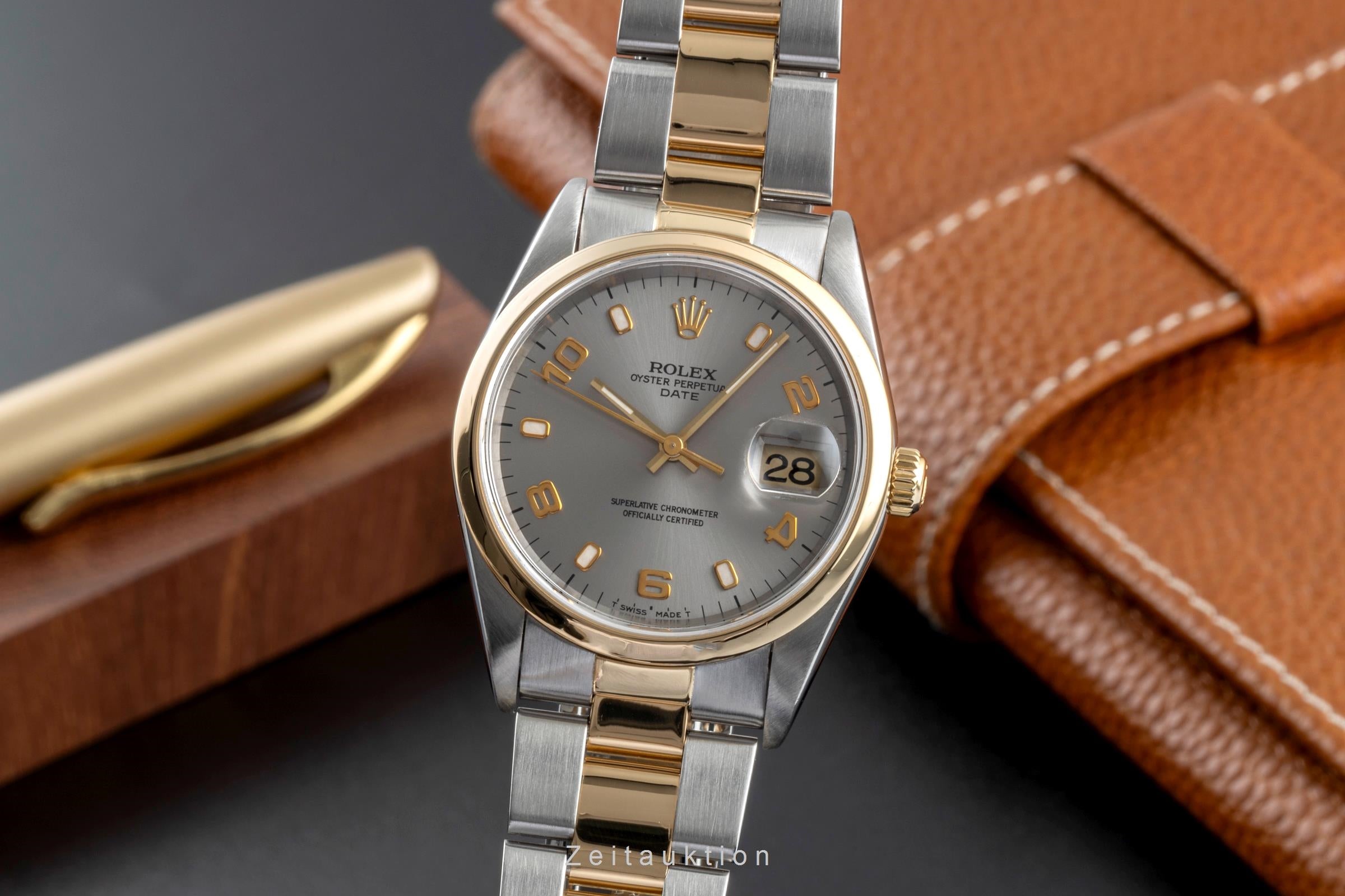 Rolex Date 34 Stahl / Gold Automatik Herrenuhr Oyster Perpetual Ref. 15203  [2506973]