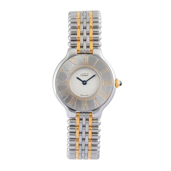 Cartier must de Cartier 21 SM Stahl / Gold Quarz Damenuhr Ref. W10051F4 B&P [2506989]