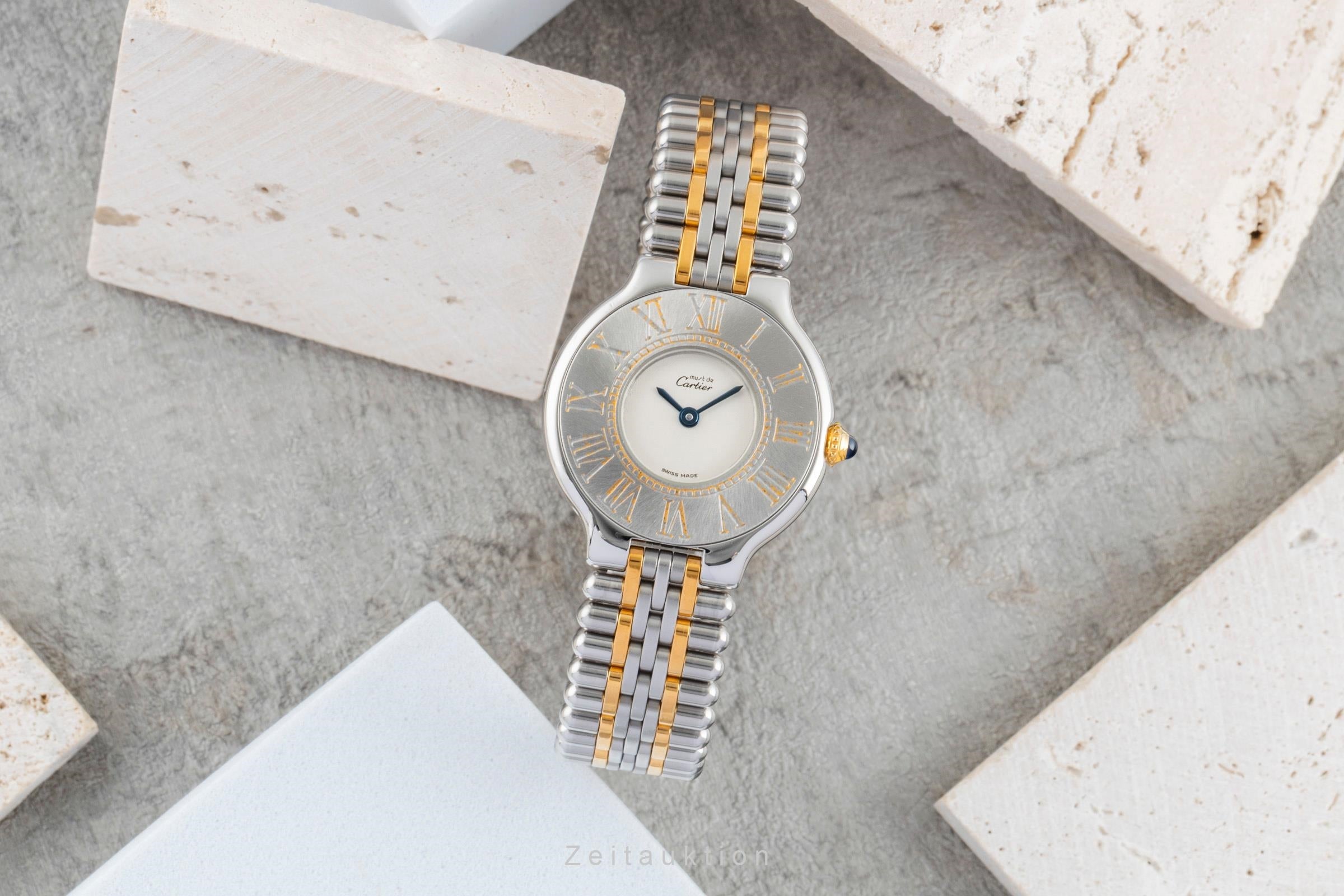 Cartier must de Cartier 21 SM Stahl / Gold Quarz Damenuhr Ref. W10051F4 B&P [2506989]