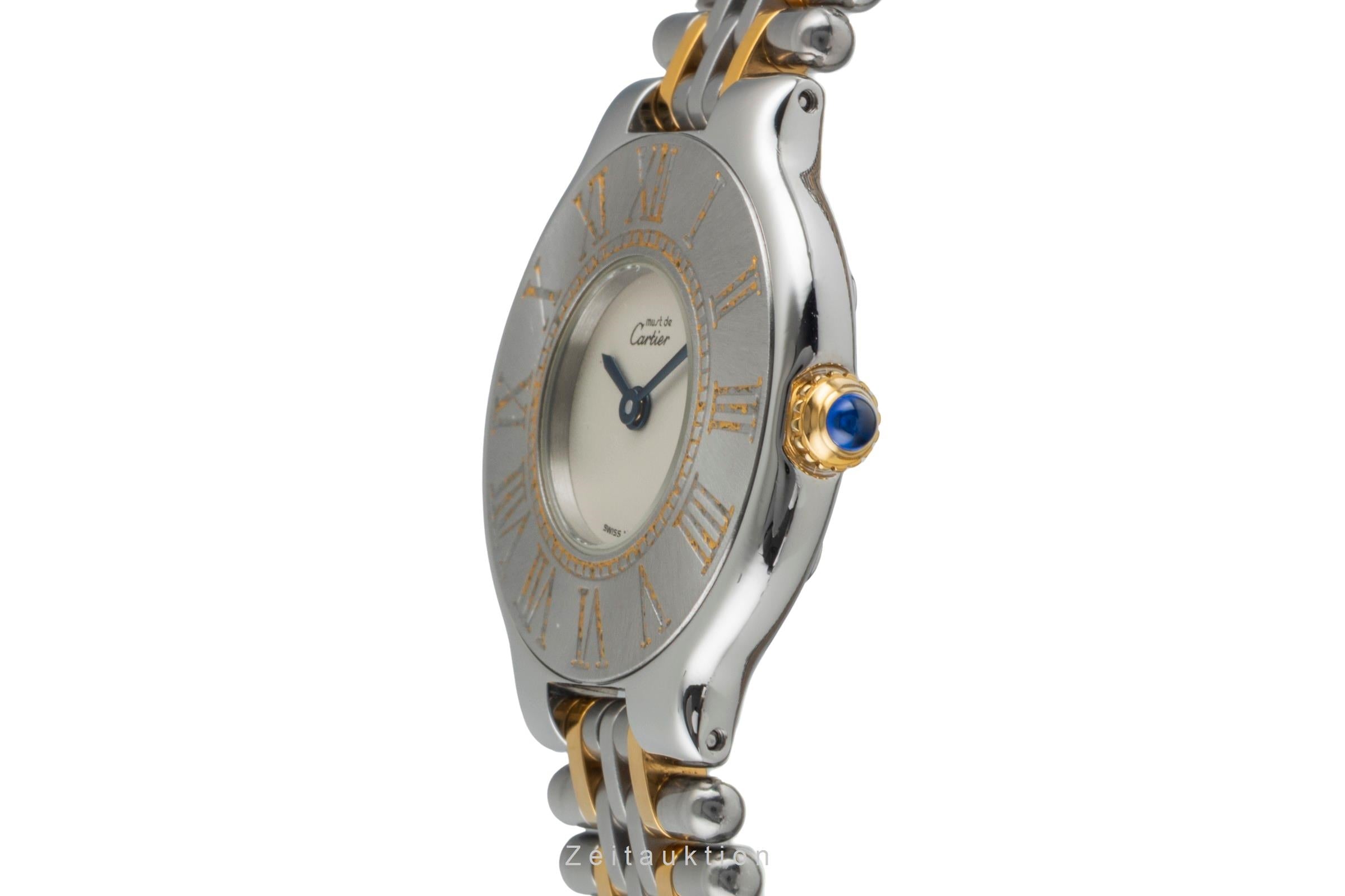 Cartier must de Cartier 21 SM Stahl / Gold Quarz Damenuhr Ref. W10051F4 B&P [2506989]