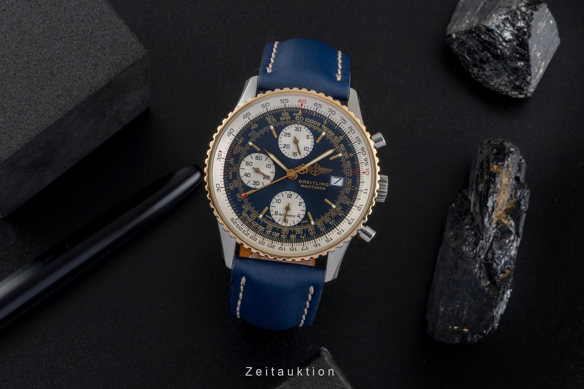 Breitling Old Navitimer Chronograph Stahl / Gold Automatik Herrenuhr Ref D13322  [2506991]