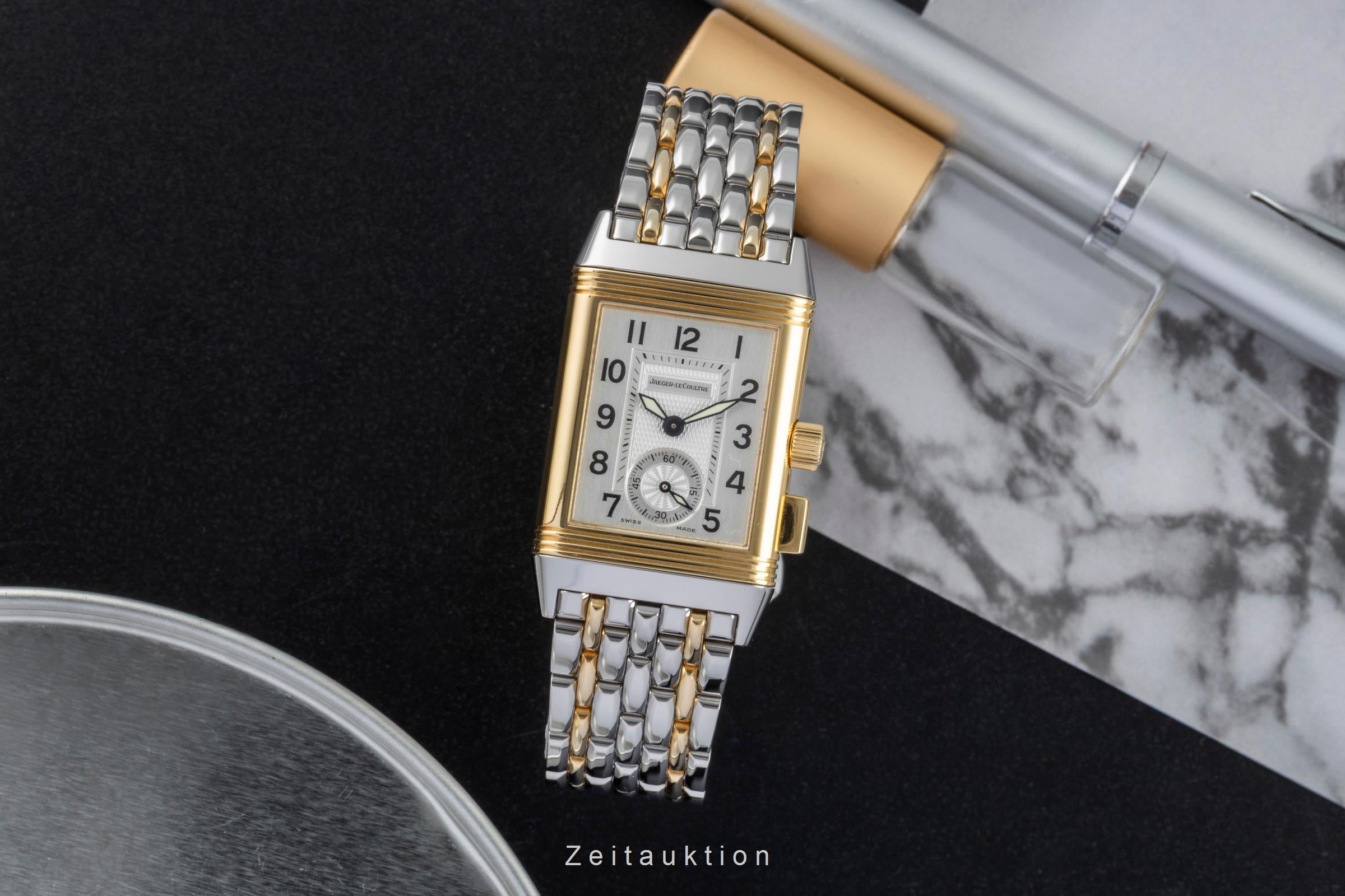 Jaeger LeCoultre Reverso steel / gold manual winding women's watch Q2555170 , 255.5.82  [2507001]