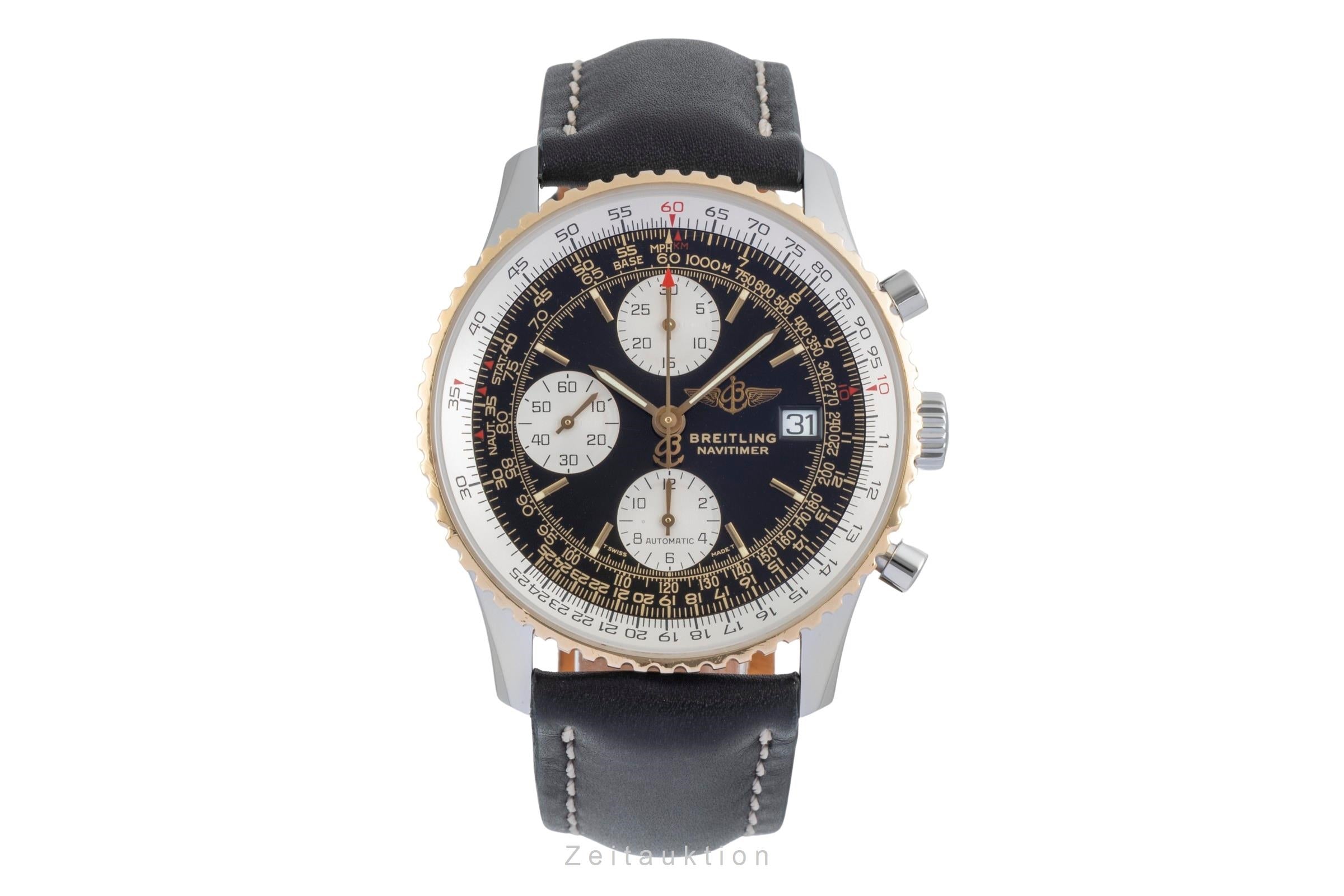 Breitling Old Navitimer chronograph steel / gold automatic men's watch D13022  [2507019]