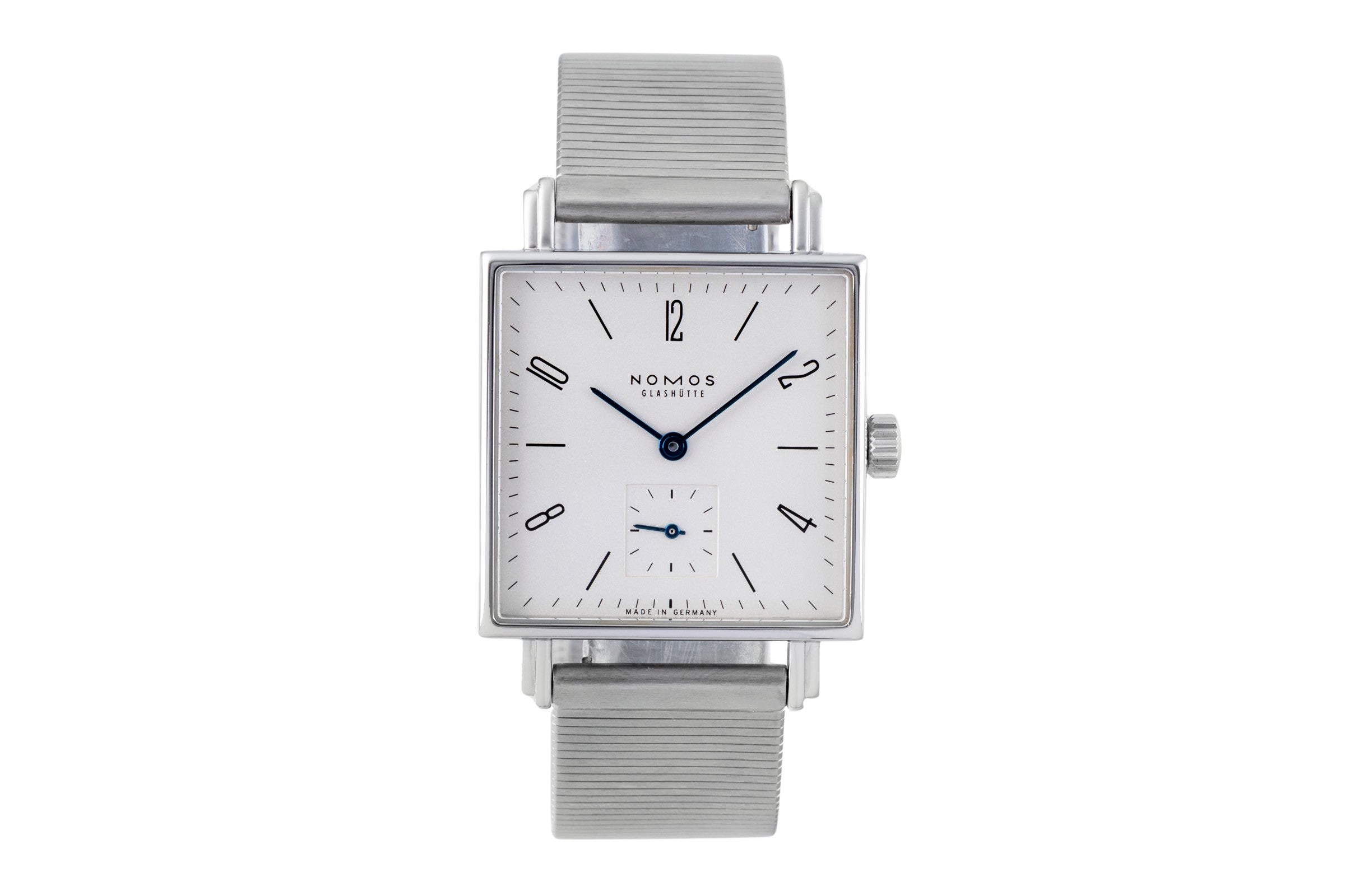 Nomos Tetra Edelstahl Handaufzug Herrenuhr Ref. 408 Box & Papiere 2016 [2507020]