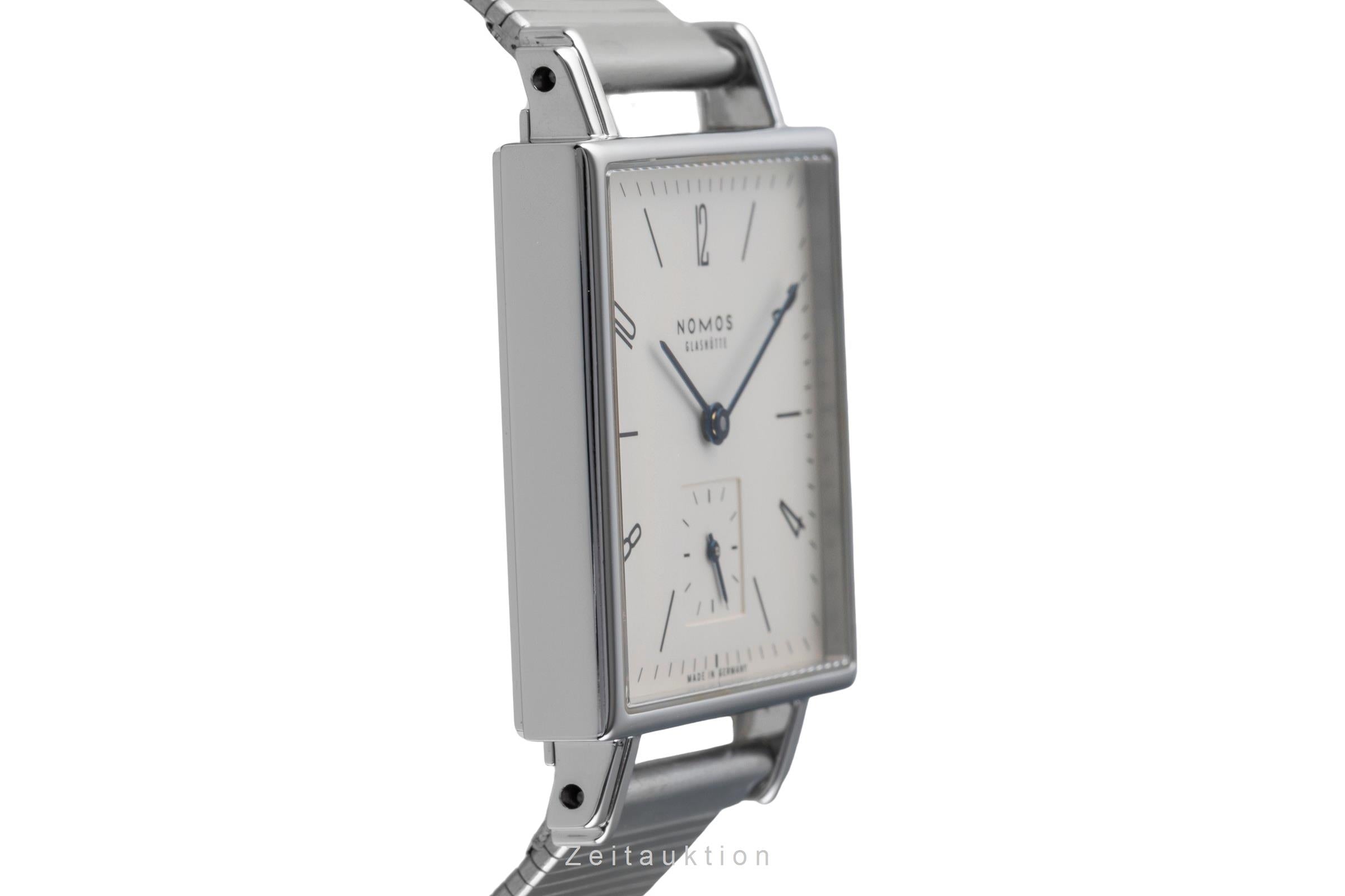 Nomos Tetra Edelstahl Handaufzug Herrenuhr Ref. 408 Box & Papiere 2016 [2507020]