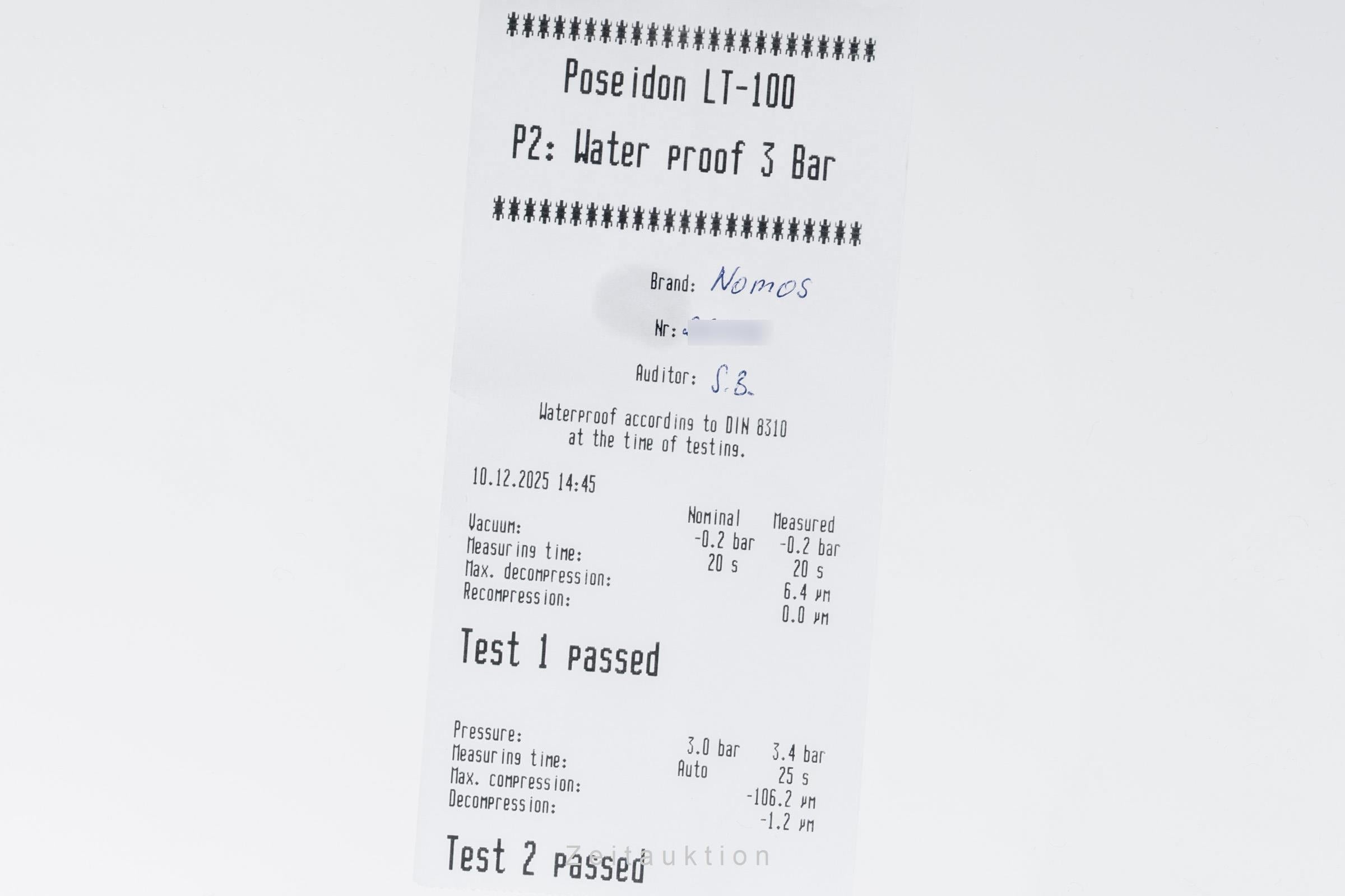 Nomos Tetra Edelstahl Handaufzug Herrenuhr Ref. 408 Box & Papiere 2016 [2507020]