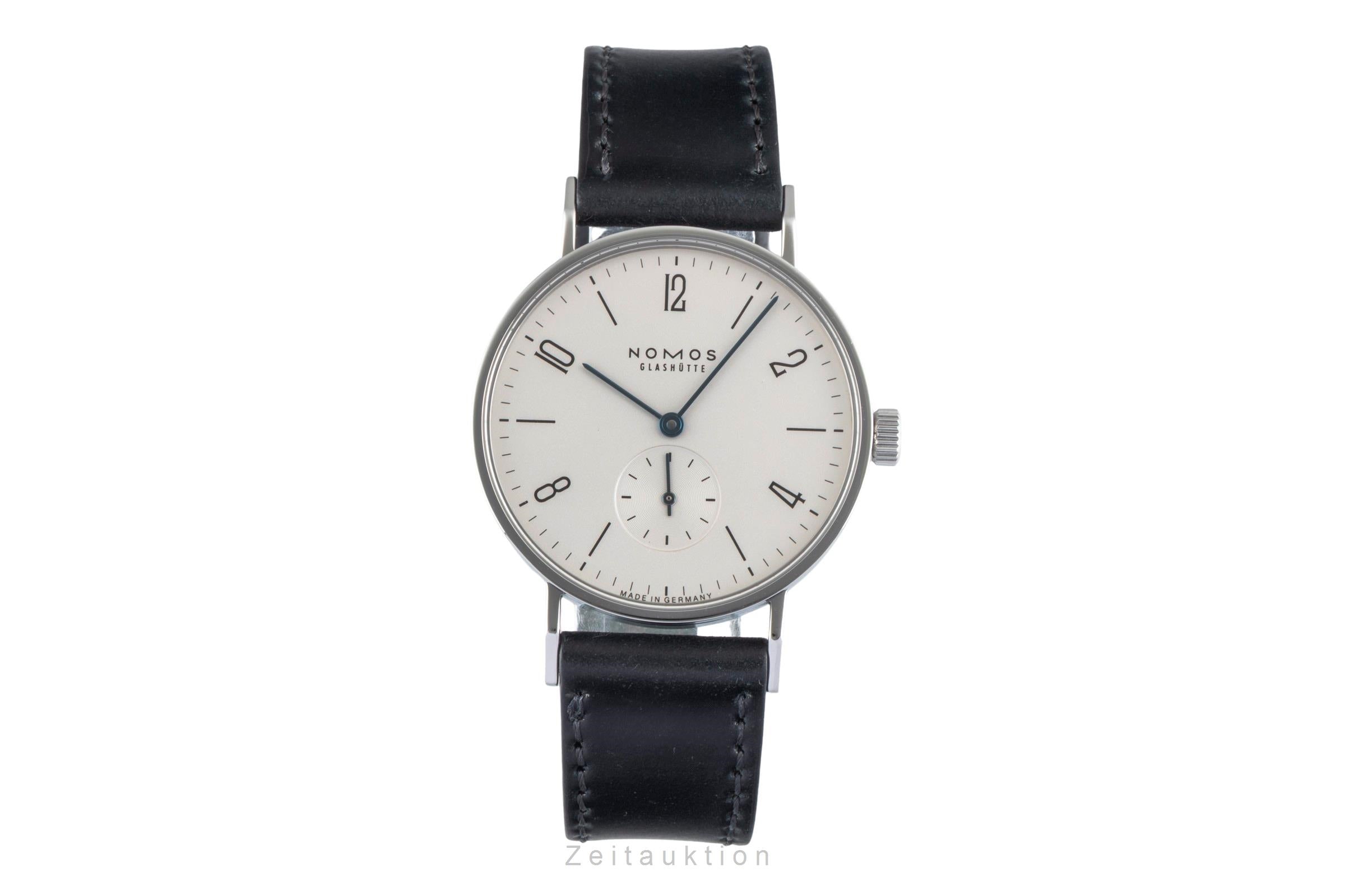 Nomos Glashütte Tangente Edelstahl Handaufzug Herrenuhr Ref. 101 Box & Papiere  [2507021]
