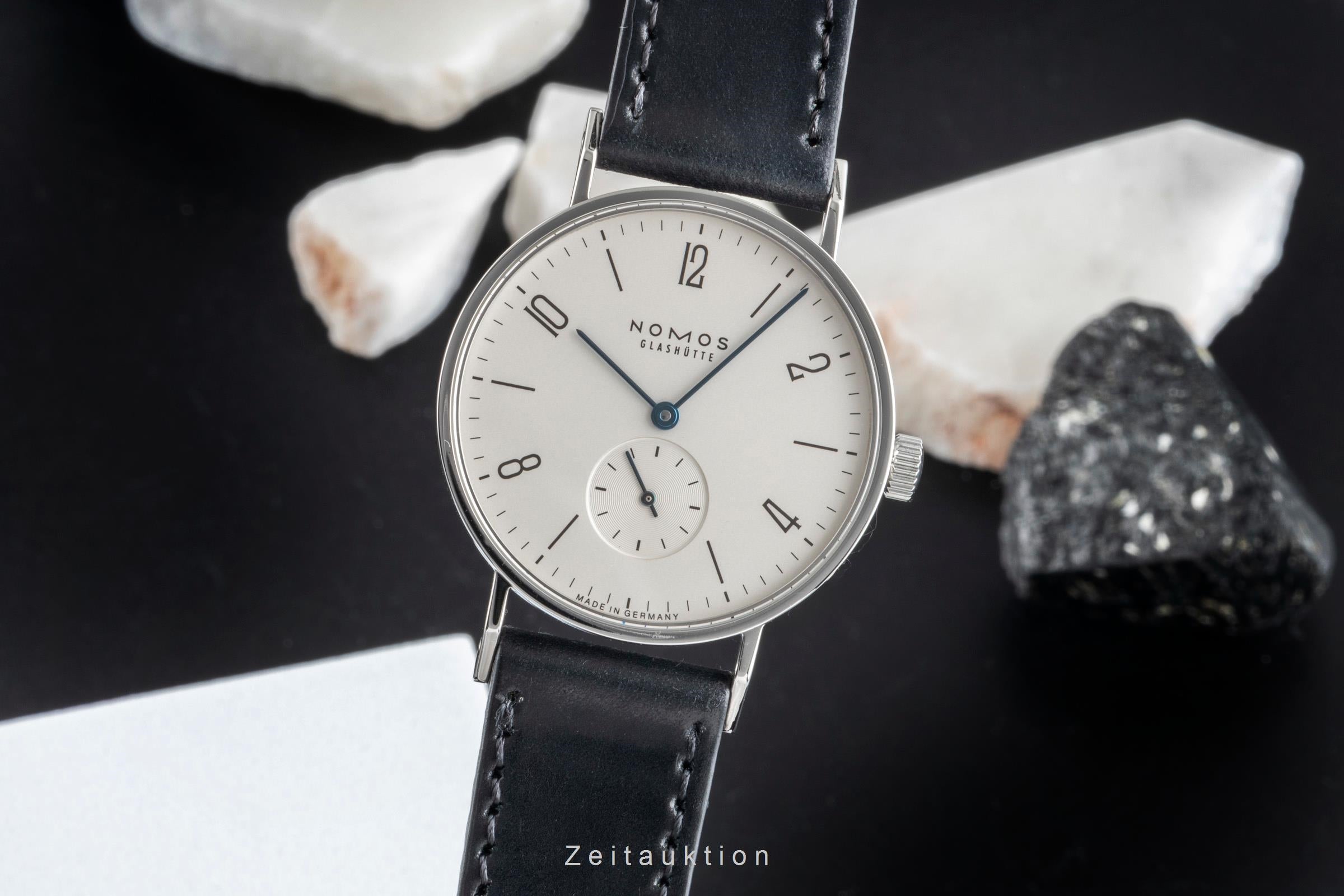 Nomos Glashütte Tangente Edelstahl Handaufzug Herrenuhr Ref. 101 Box & Papiere  [2507021]