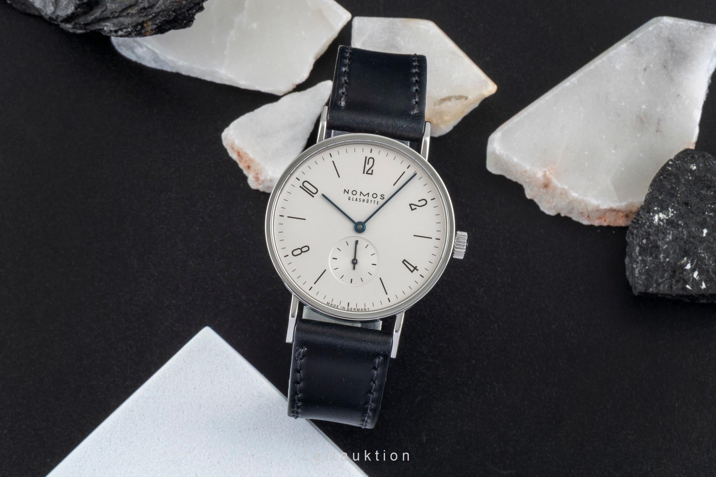 Nomos Glashütte Tangente Edelstahl Handaufzug Herrenuhr Ref. 101 Box & Papiere  [2507021]