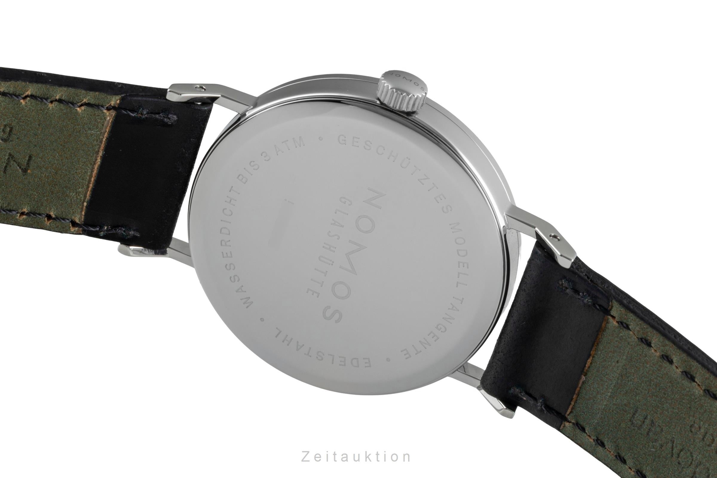 Nomos Glashütte Tangente Edelstahl Handaufzug Herrenuhr Ref. 101 Box & Papiere  [2507021]