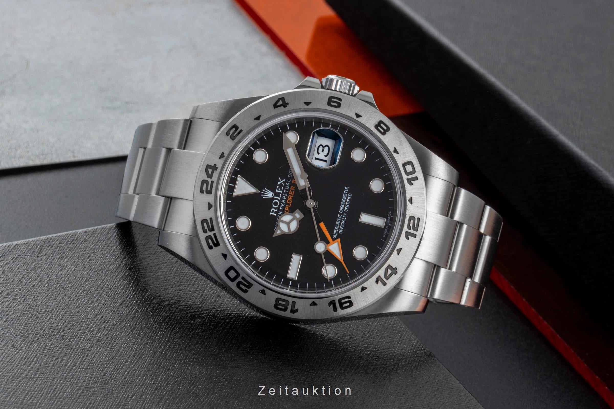 Rolex Explorer II Black Dial Edelstahl Automatik Herrenuhr Ref. 216570 B&P 2013 [2507032]